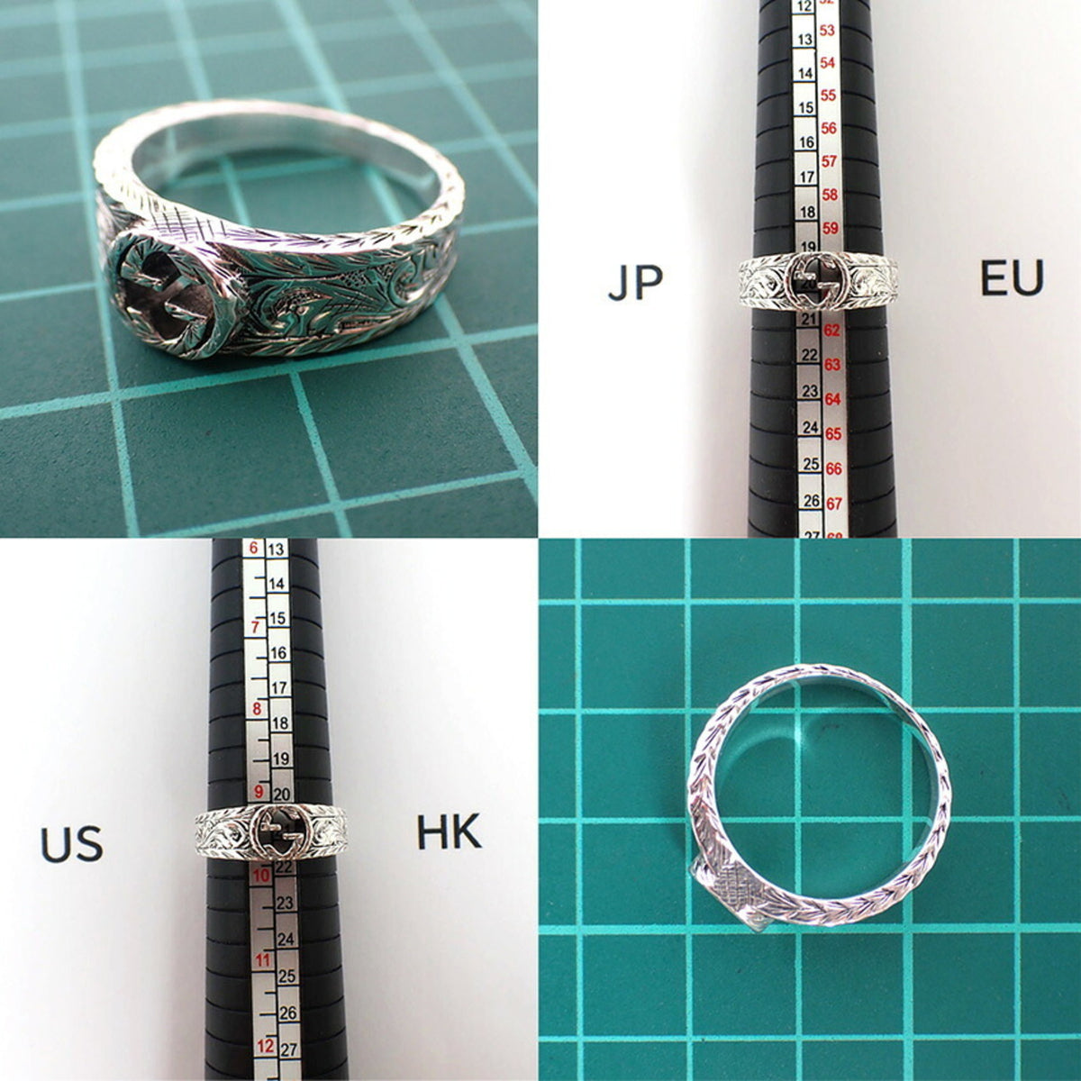 Gucci Sterling Silver 925 Band Ring (Pre-Owned)