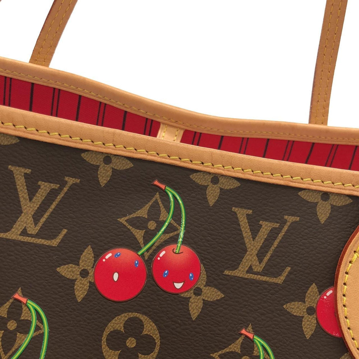 Louis Vuitton Marron Coated Canvas Handbag Pouch (Pre-Owned)