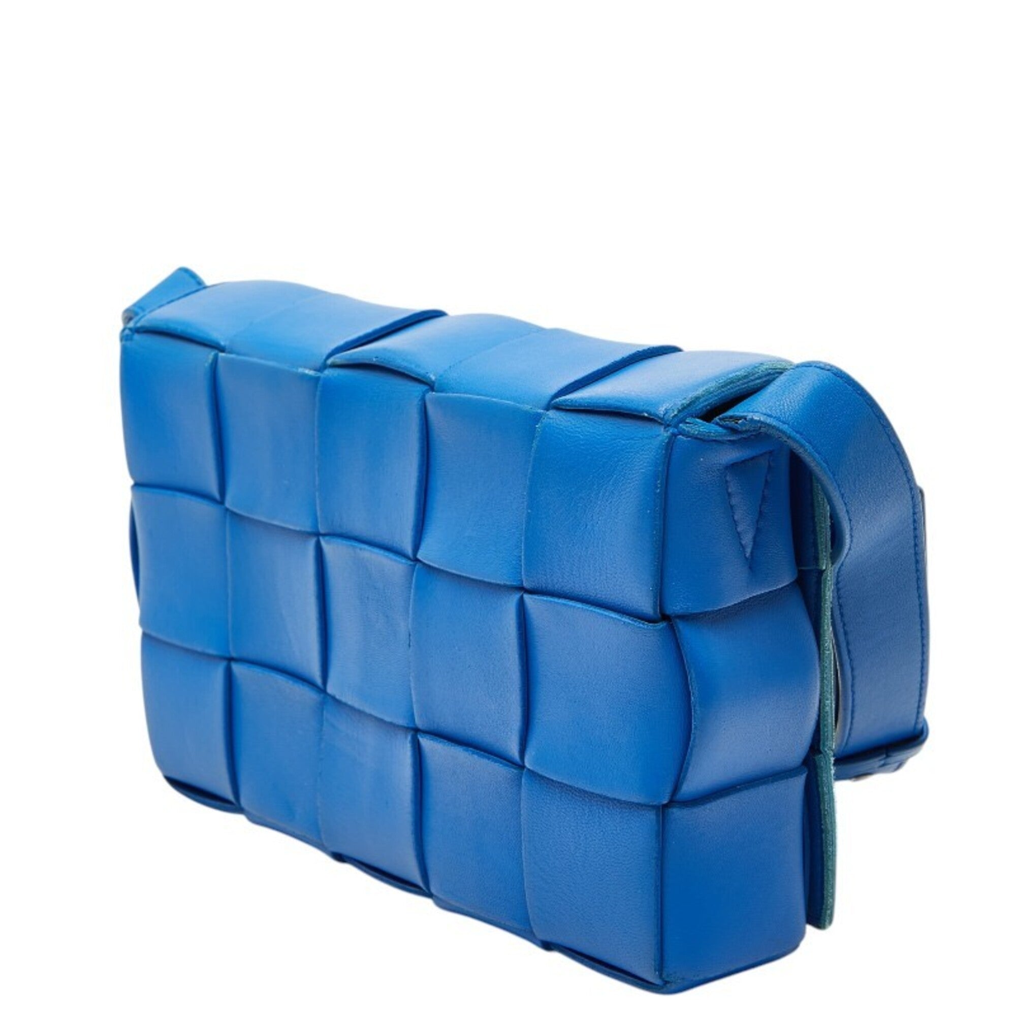 Bottega Veneta Blue Leather Shoulder Bag (Pre-Owned)