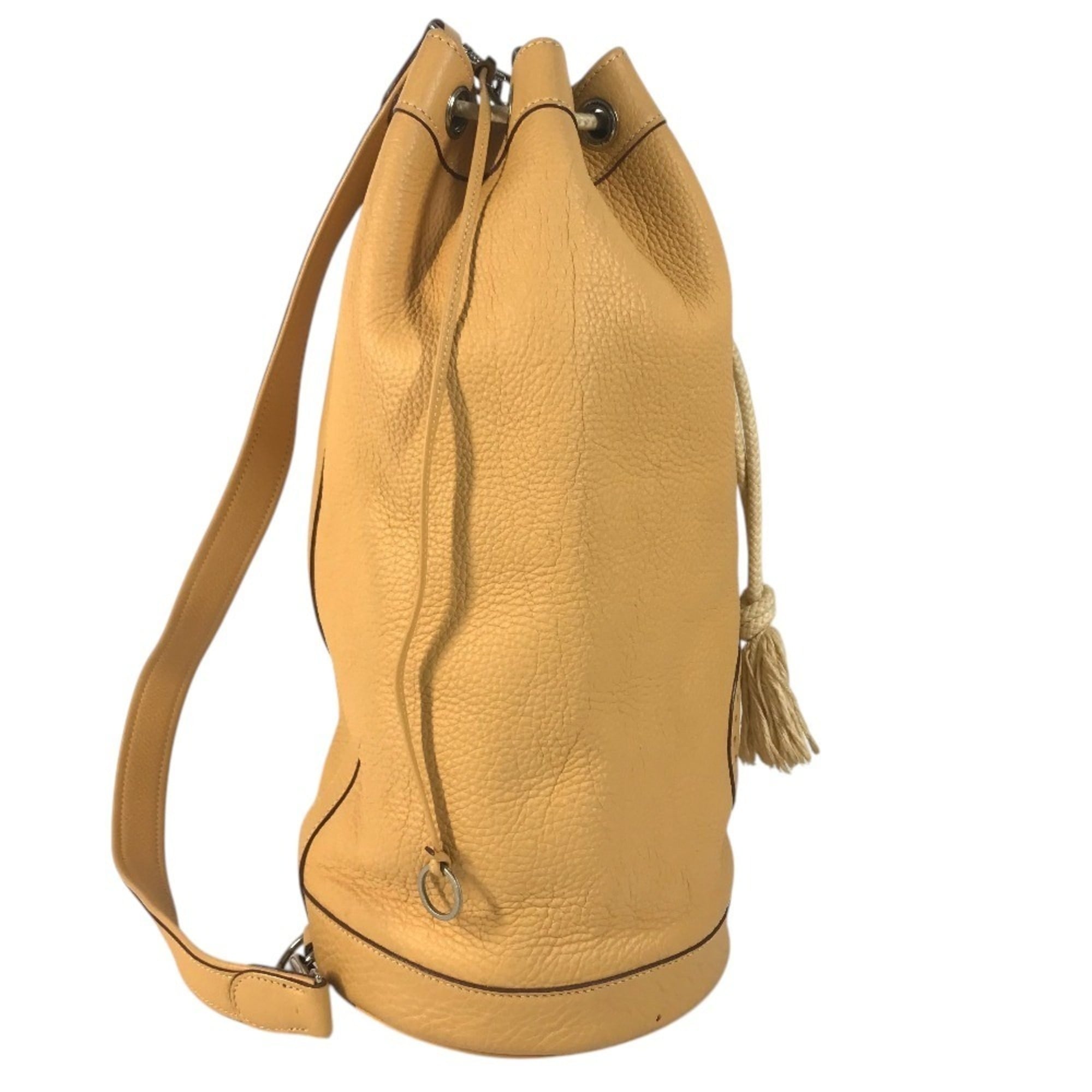 Hermes Beige Yellow Taurillon Clemence Leather Shoulder Bag (Pre-Owned)