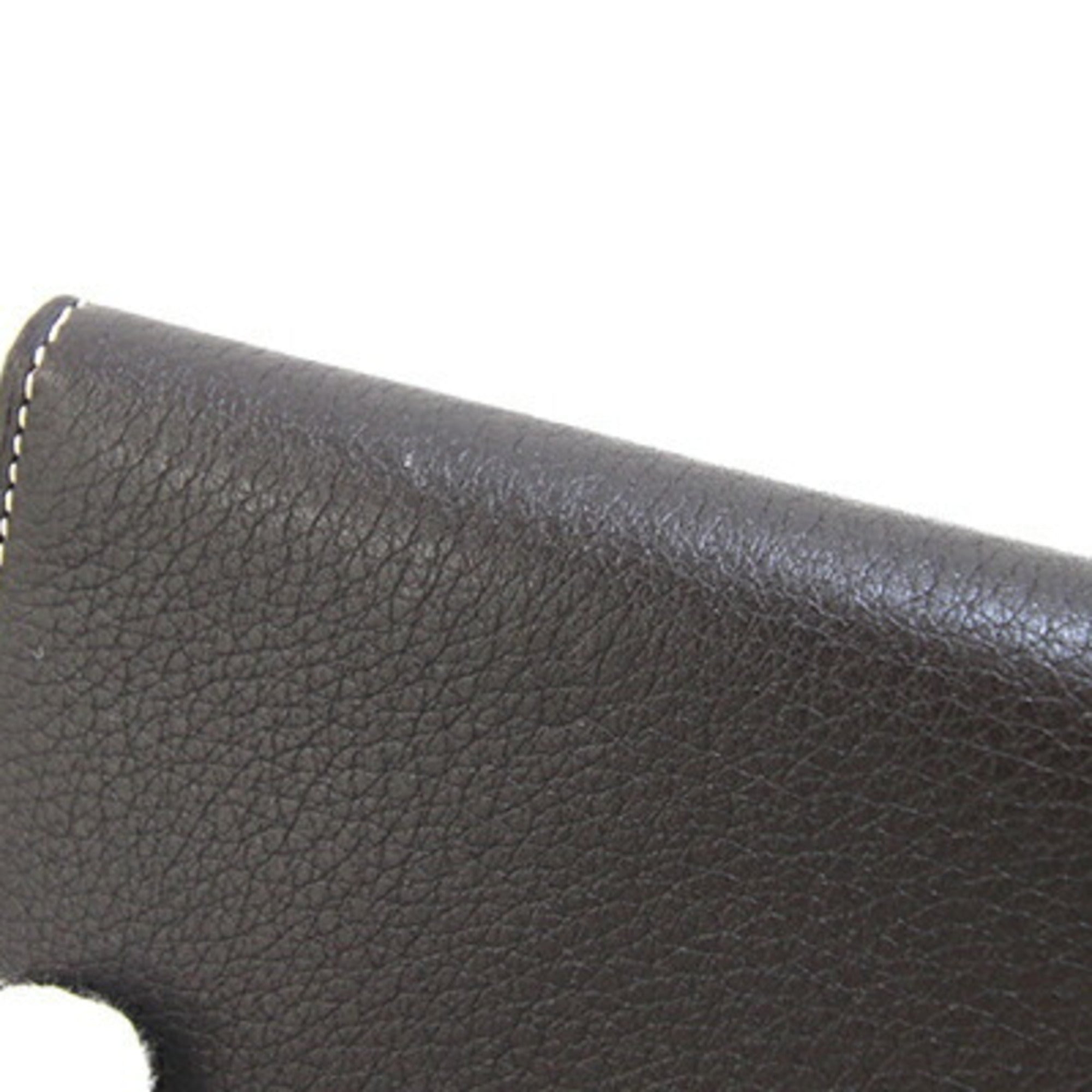Cartier Dark Brown Leather Long Wallet (Bi-Fold) (Pre-Owned)