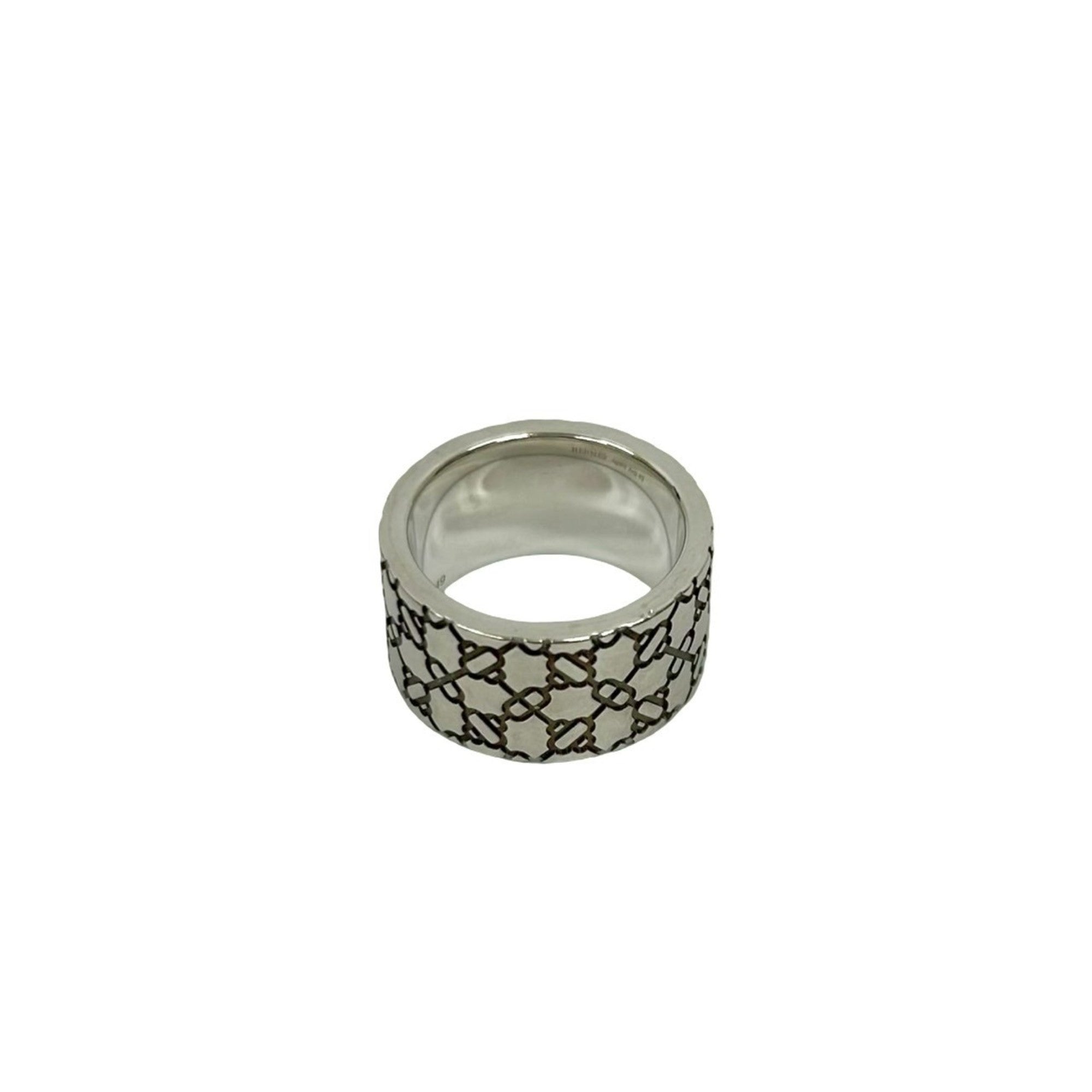 Hermes Silver Silver 925 Band Ring (Pre-Owned)