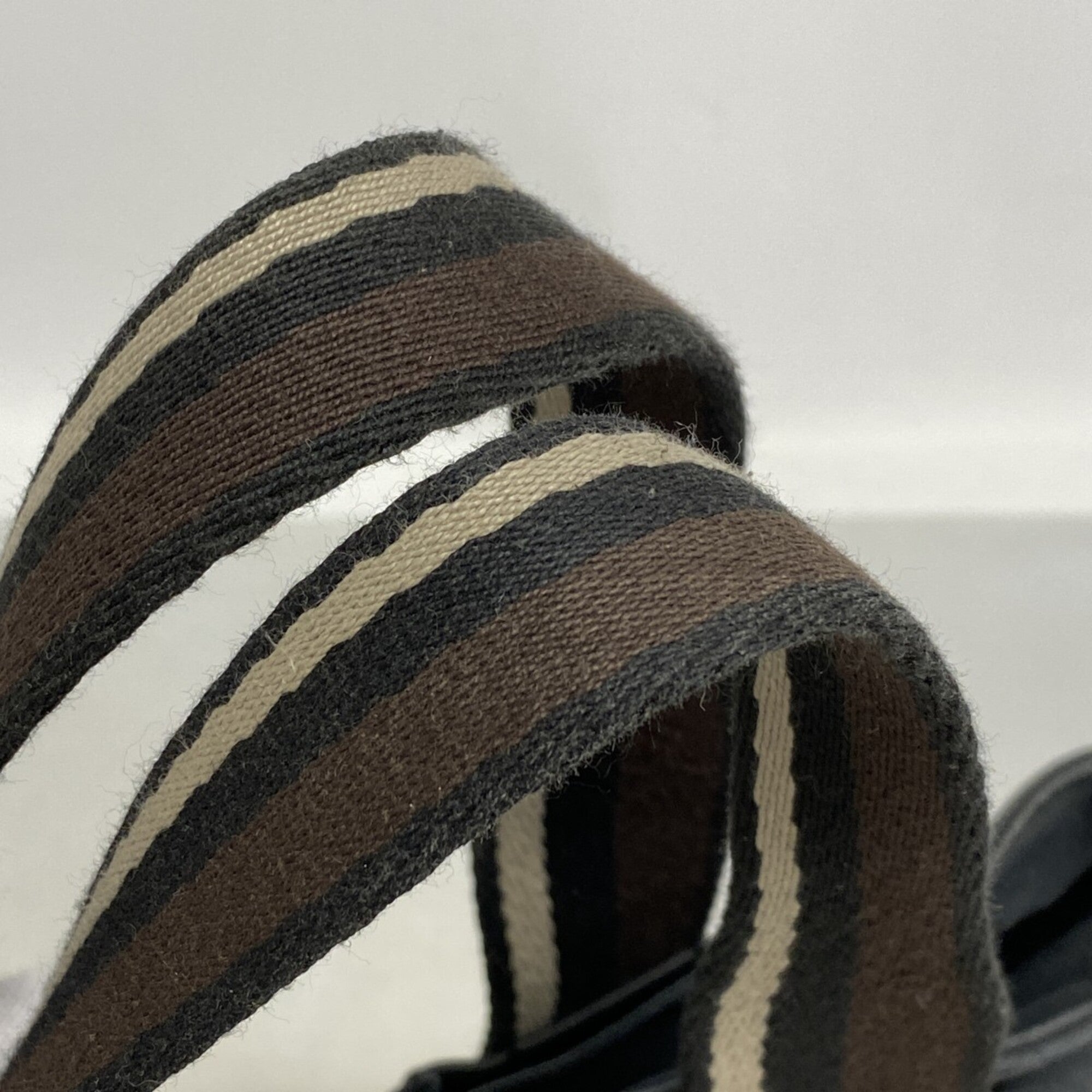 Hermes Black Canvas Handbag (Pre-Owned)