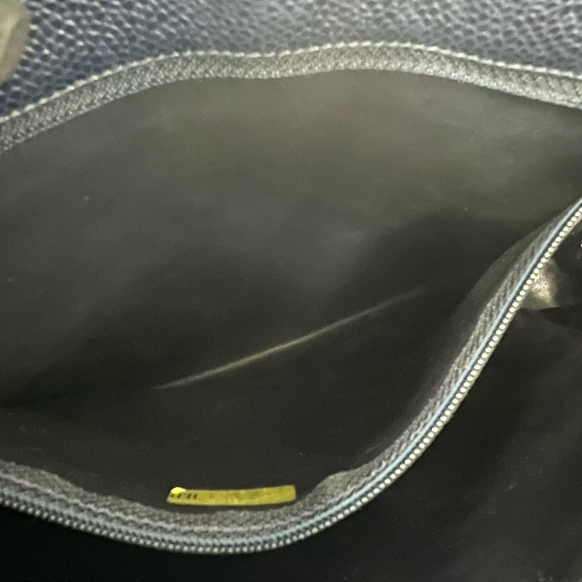 Chanel Navy Grained Calfskin Shoulder Bag Tote Bag (Pre-Owned)