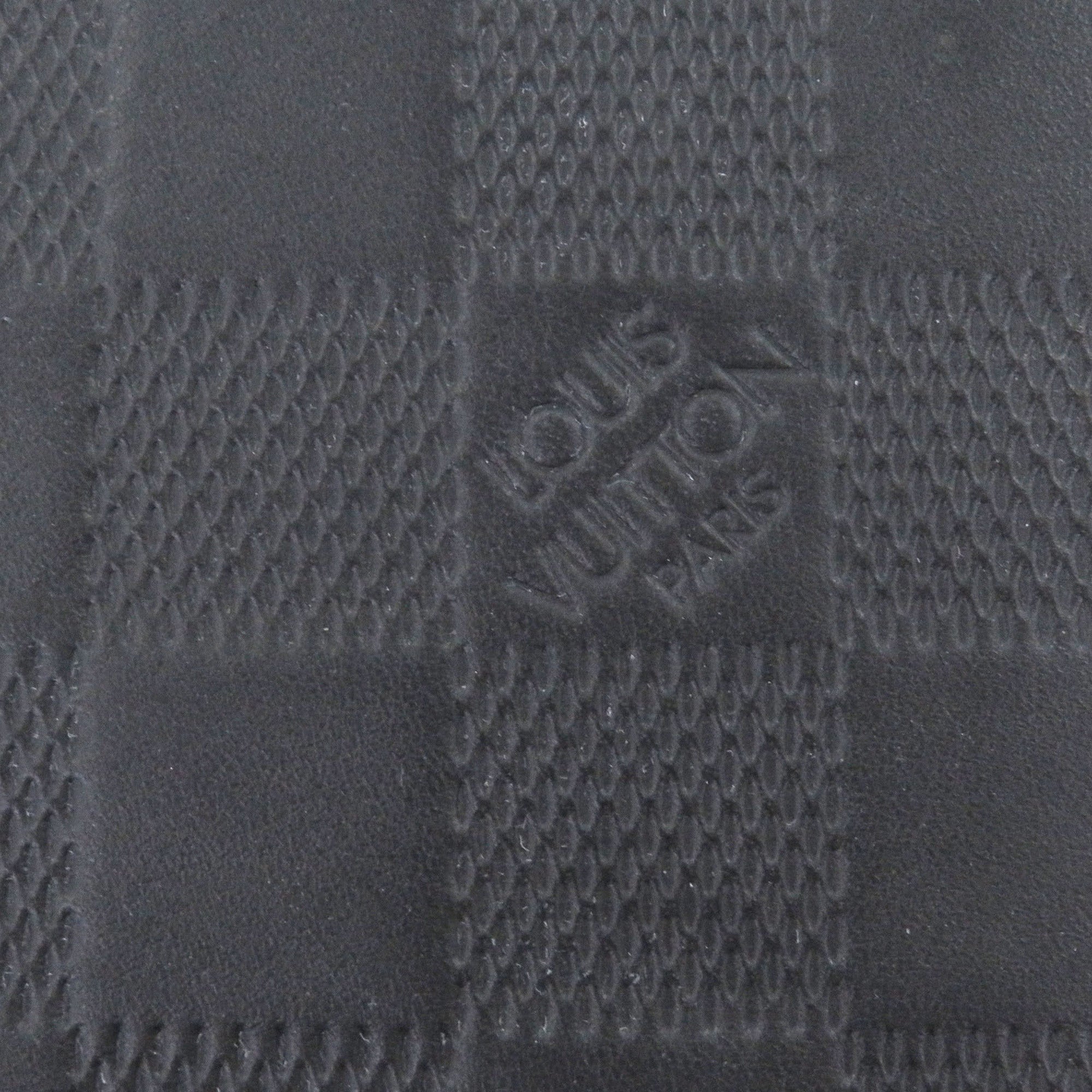 Louis Vuitton Damier Infini Black Leather Long Wallet (Bi-Fold) (Pre-Owned)