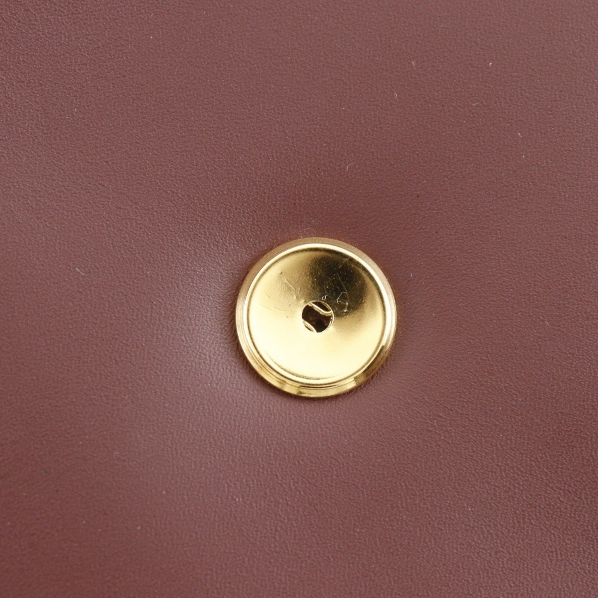 Cartier Bordeaux Red Color Wine Red Leather Shoulder Bag (Pre-Owned)
