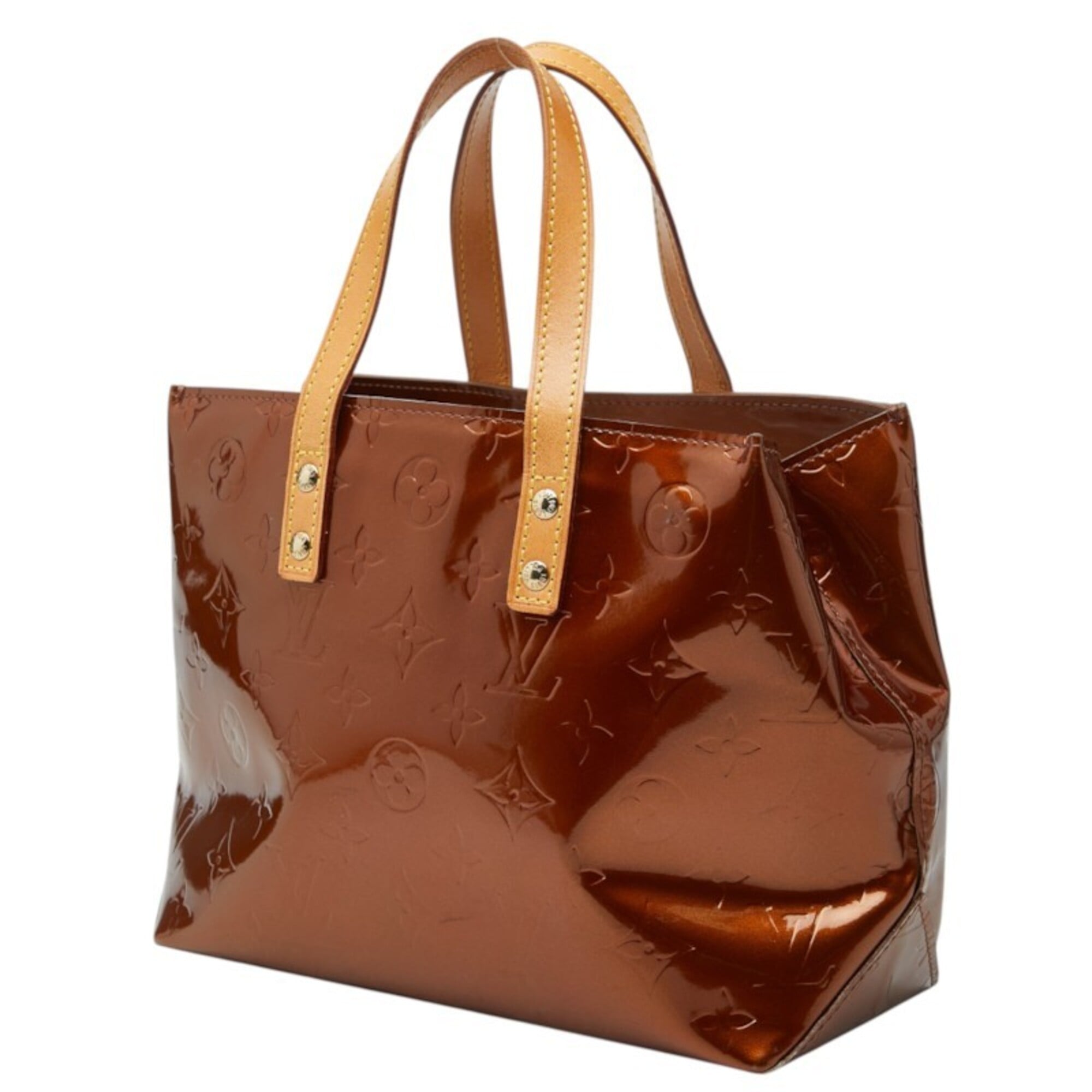 Louis Vuitton Bronze Brown Patent Leather Handbag (Pre-Owned)