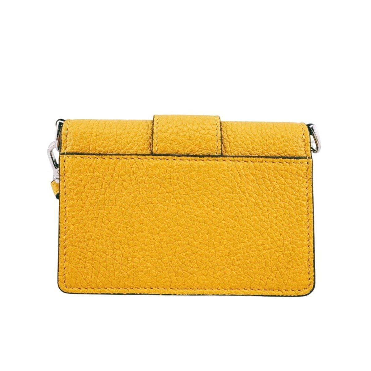 Fendi Baguette Yellow Leather Shoulder Bag (Pre-Owned)