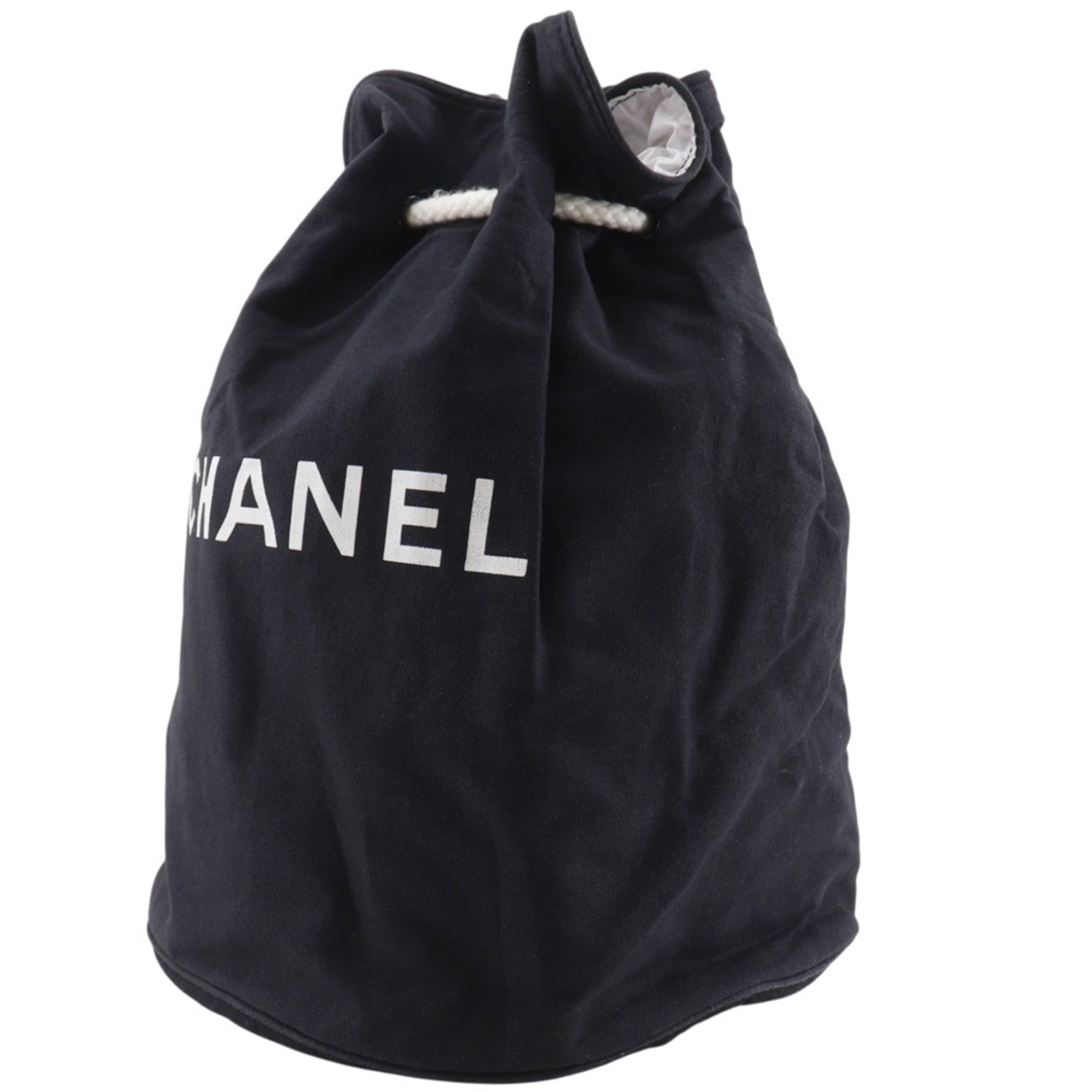 Chanel Black Canvas Shoulder Bag (Pre-Owned)