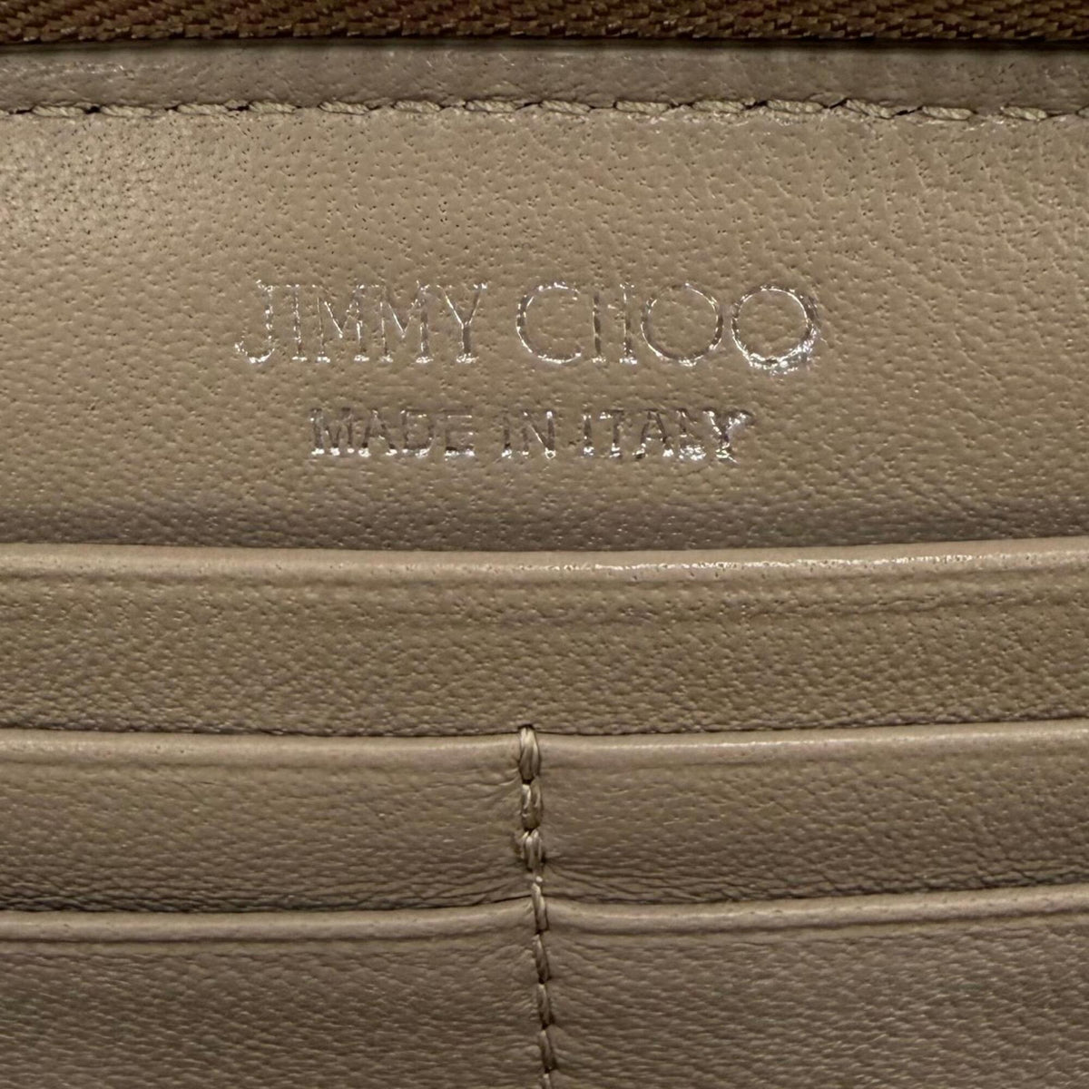 Jimmy Choo Metallic Leather Long Wallet (Bi-Fold) (Pre-Owned)