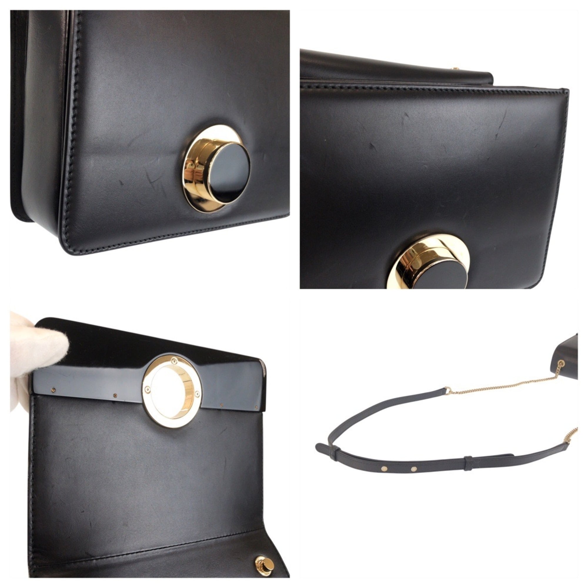Bvlgari Black Leather Plastic Pochette Shoulder Bag (Pre-Owned)