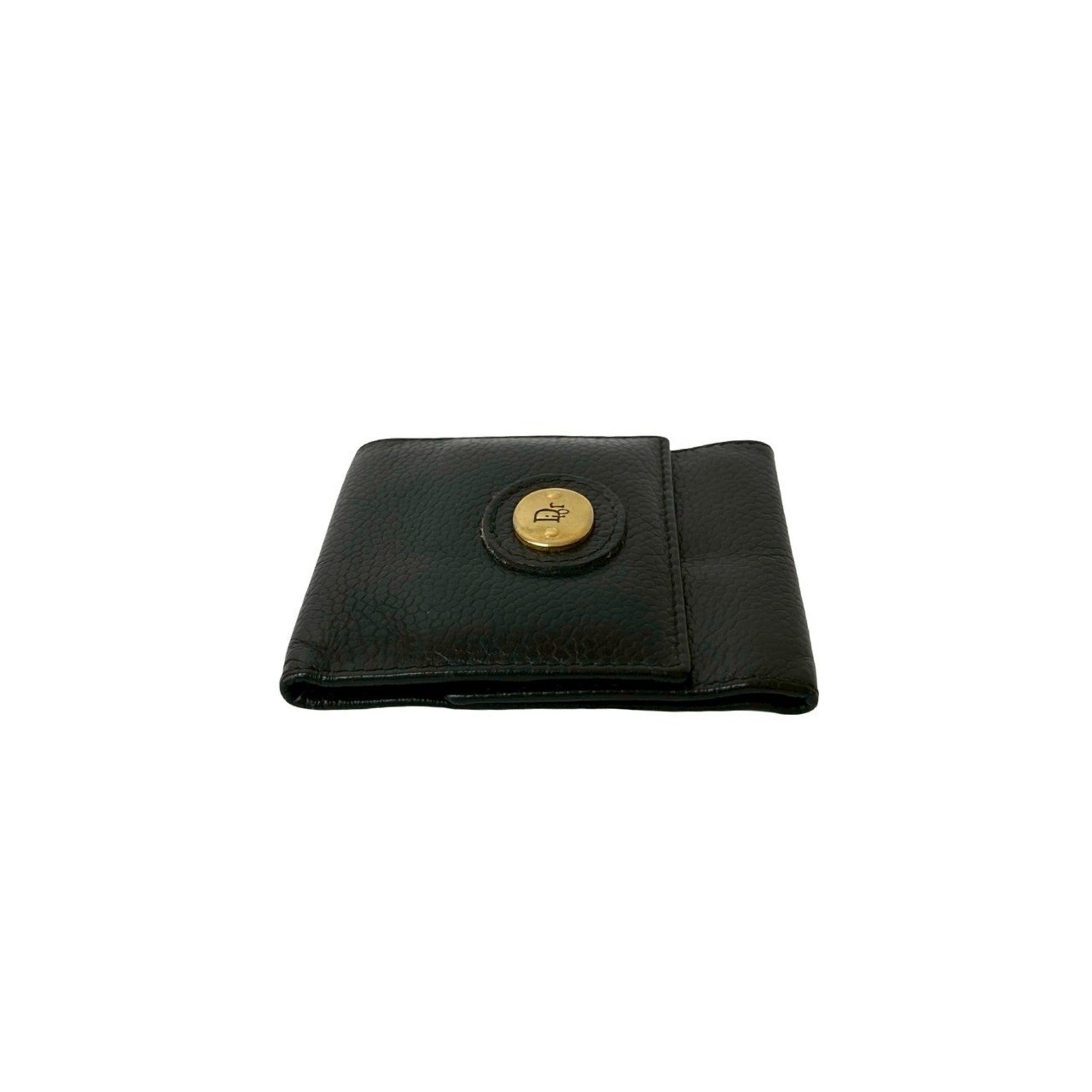 Christian Dior Black Leather Coin Purse/Coin Case (Pre-Owned)