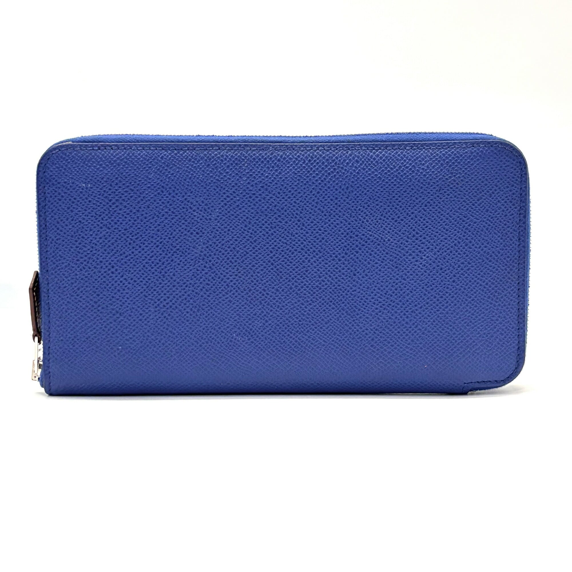Hermes Blue Epsom Leather Long Wallet (Bi-Fold) (Pre-Owned)