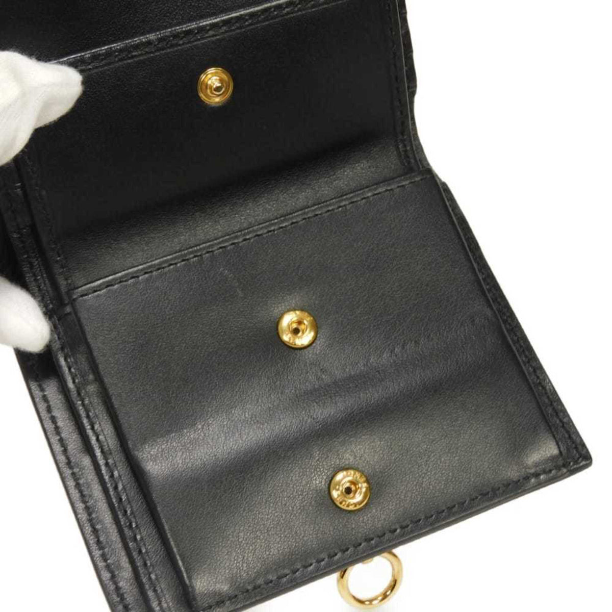 Fendi Black Leather Wallet (Bi-Fold) (Pre-Owned)