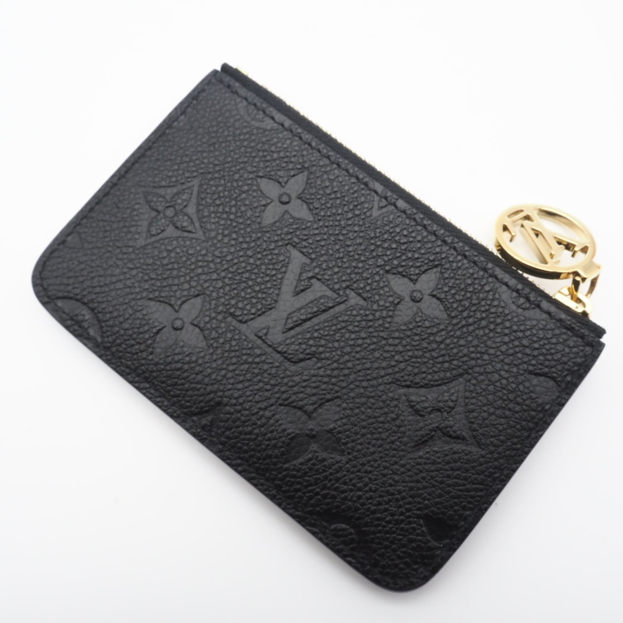 Louis Vuitton Black Noir Leather Coin Purse/Coin Case (Pre-Owned)