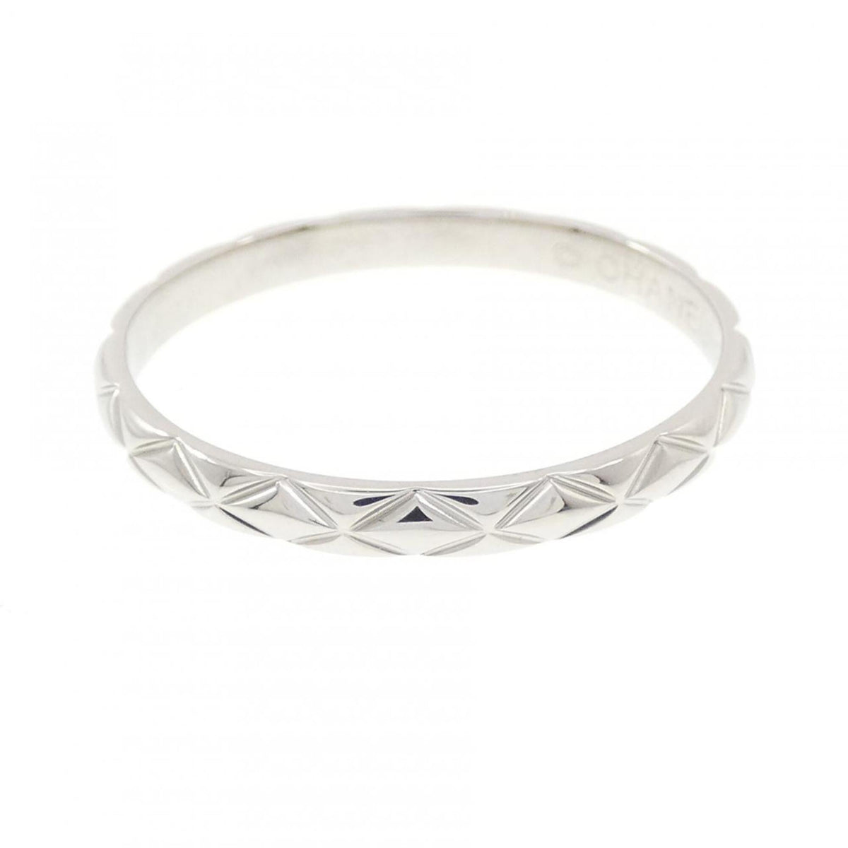 Chanel Platinum Platinum 950 Band Ring (Pre-Owned)