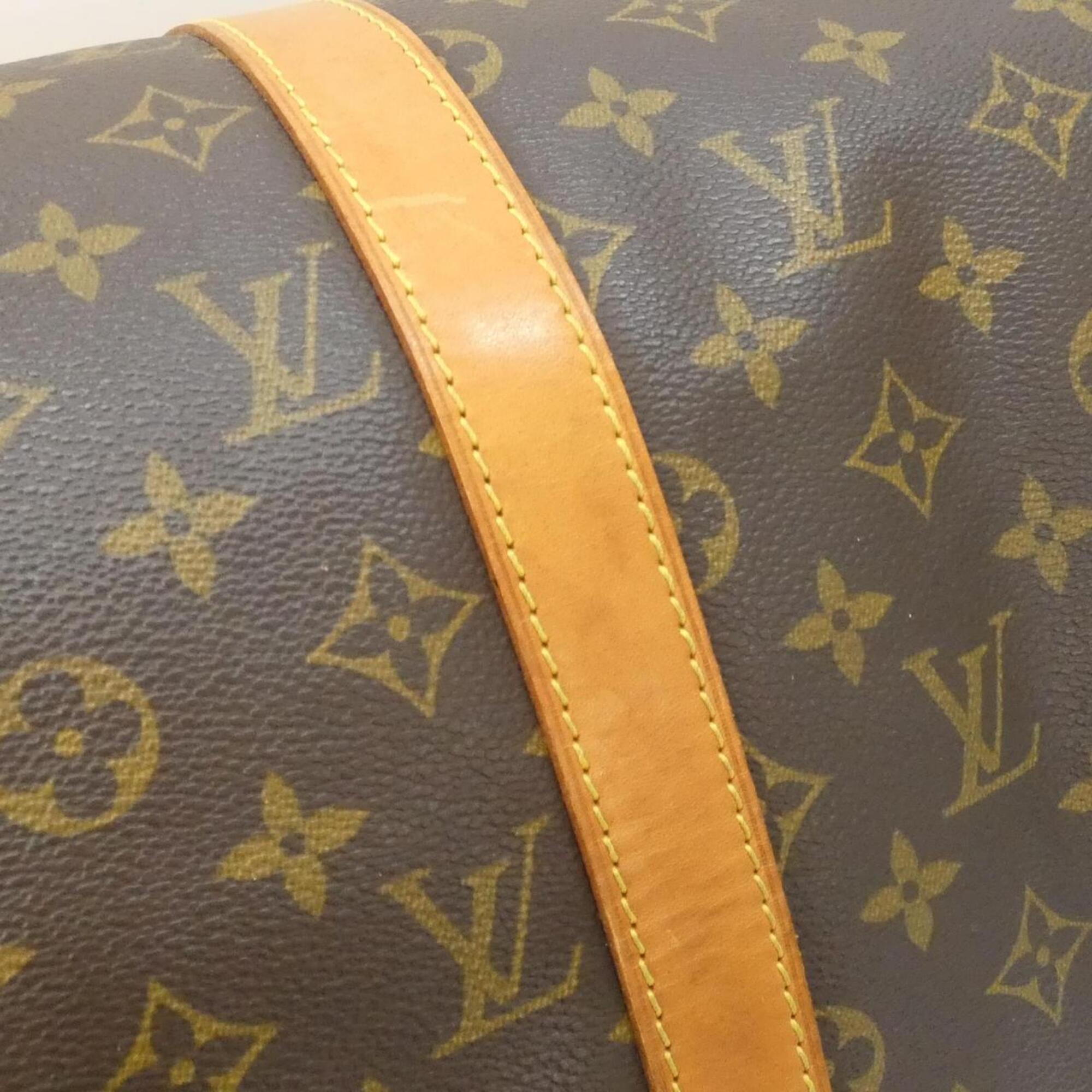 Louis Vuitton Monogram Marron Coated Canvas Boston Bag (Pre-Owned)