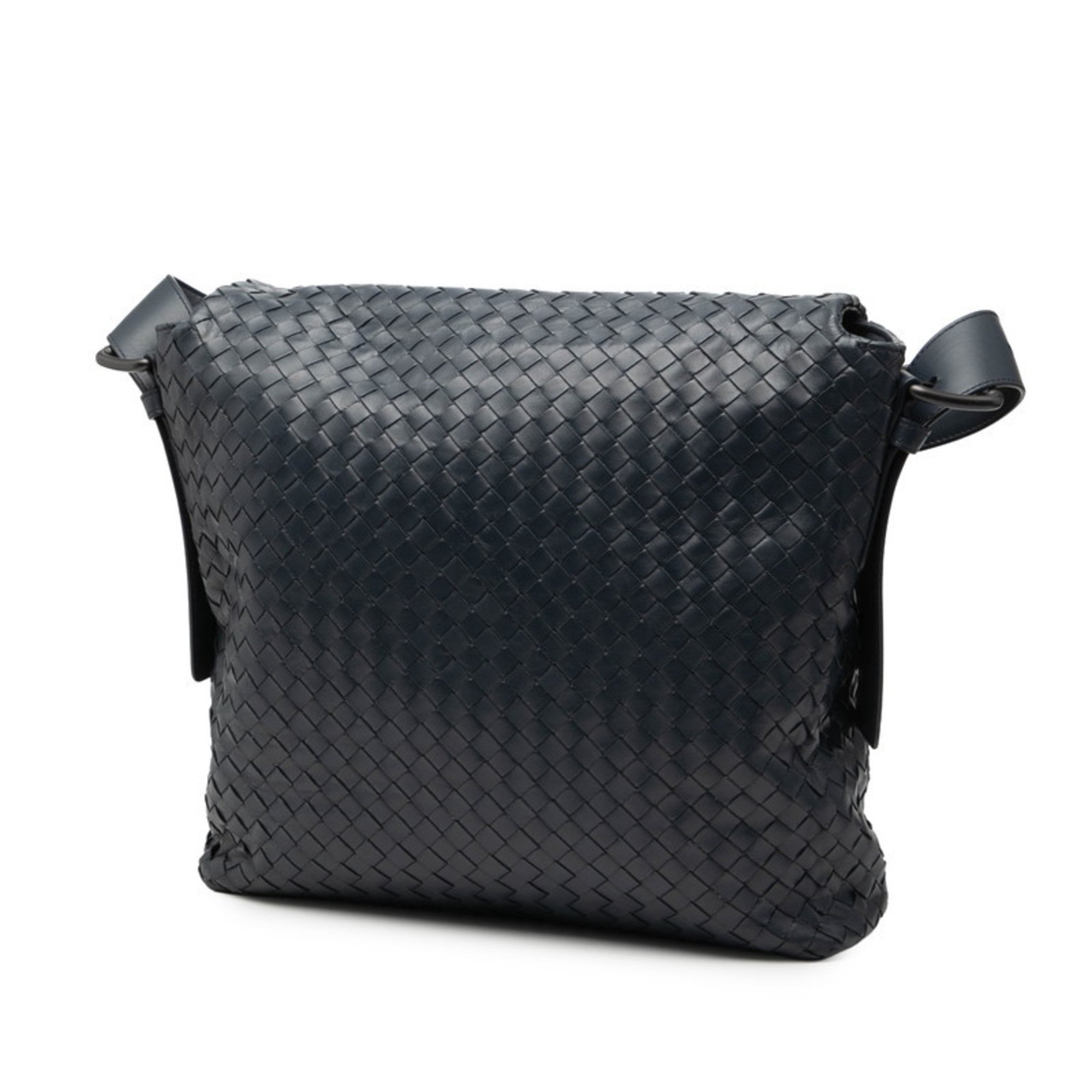 Bottega Veneta Navy Leather Shoulder Bag (Pre-Owned)