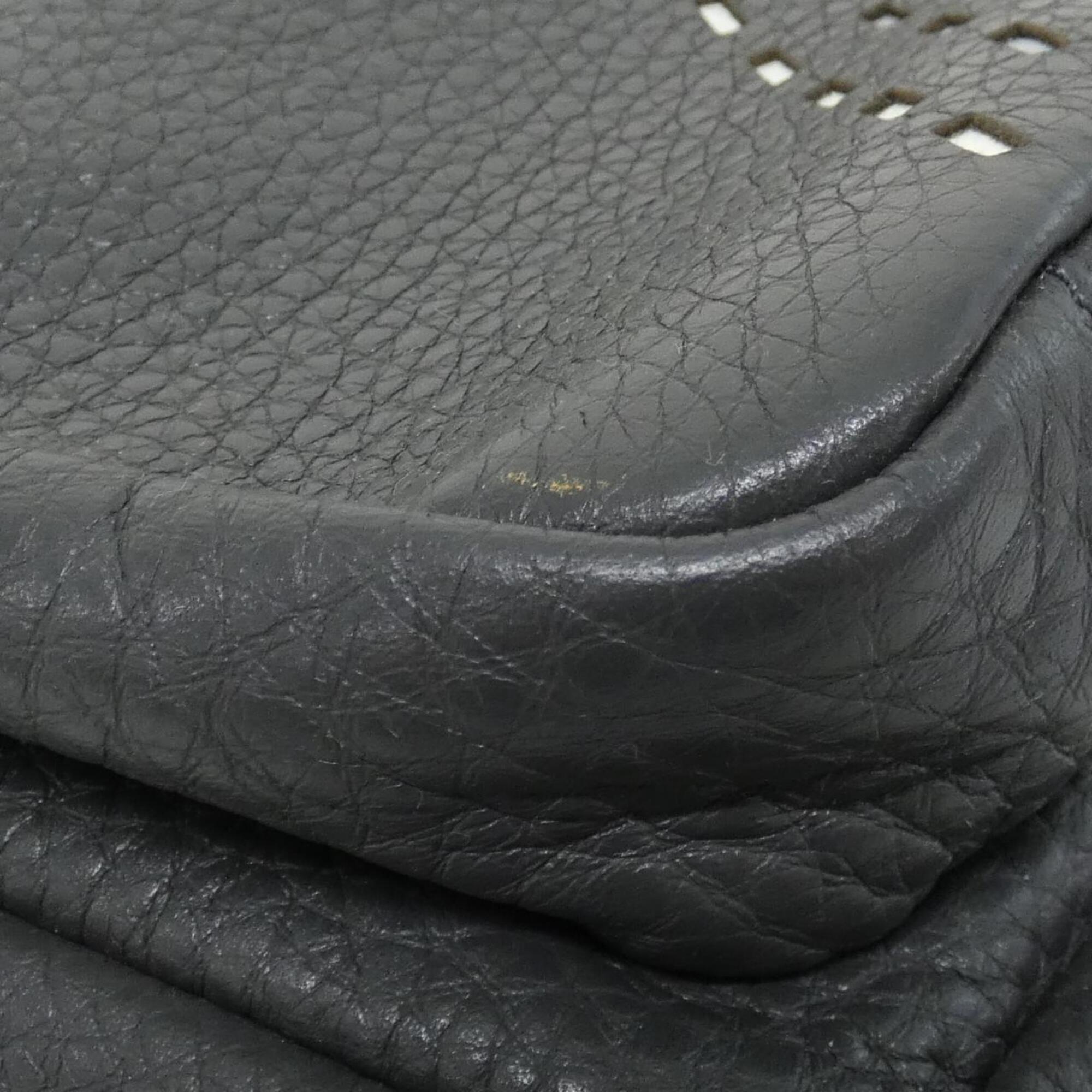 Fendi Selleria Silver Leather Backpack (Pre-Owned)