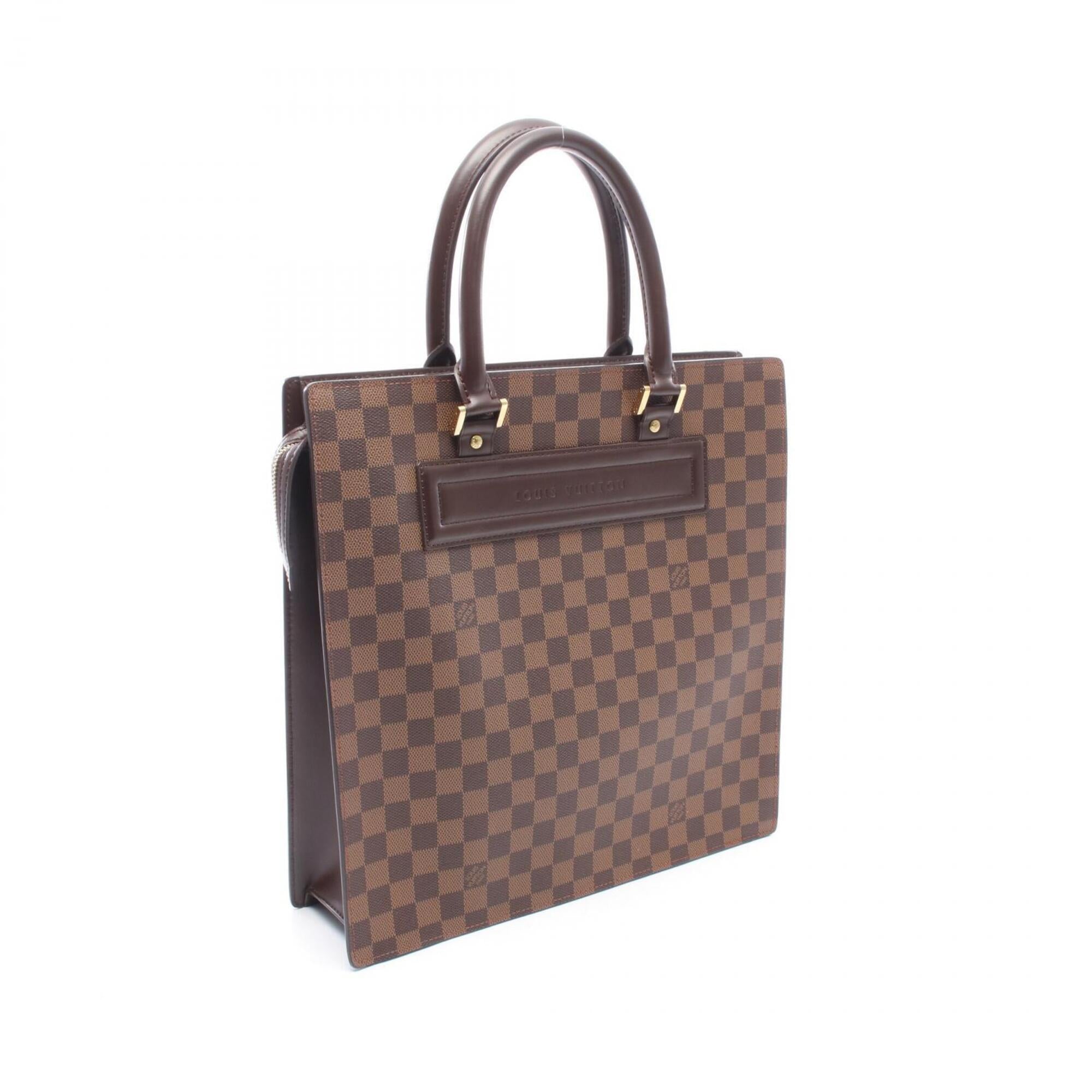 Louis Vuitton Brown Ebene Coated Canvas Damier Canvas Leather Handbag Tote Bag (Pre-Owned)