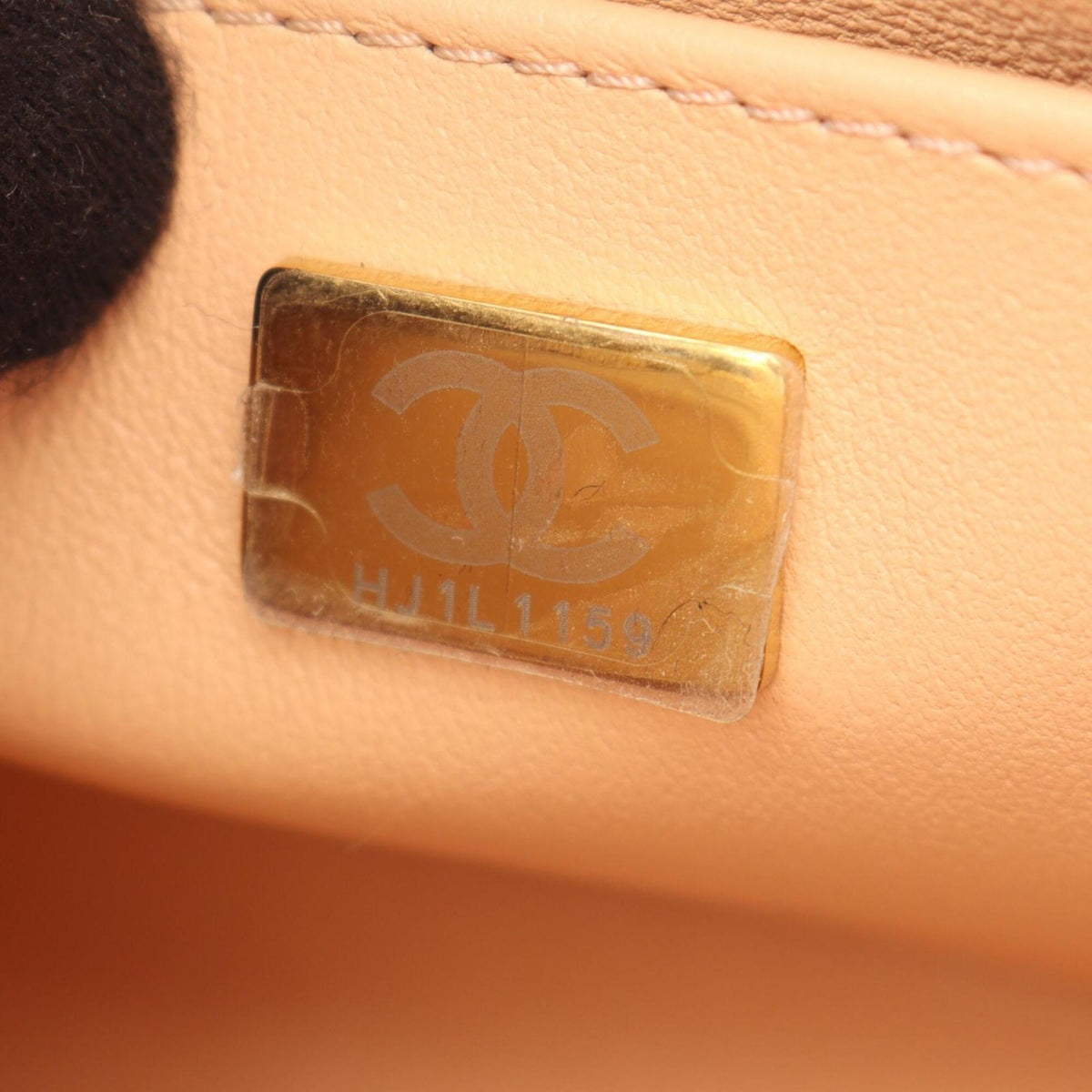 Chanel Pink White Fabric Leather Handbag Shoulder Bag (Pre-Owned)