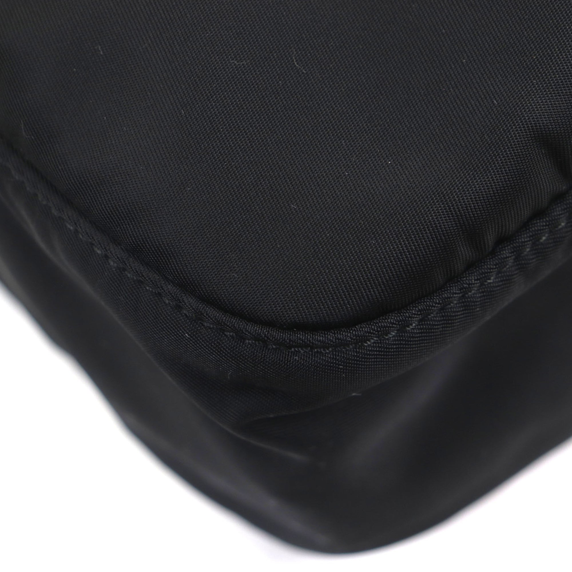 Prada Black Nylon Saffiano Triangle Pouch Shoulder Bag (Pre-Owned)