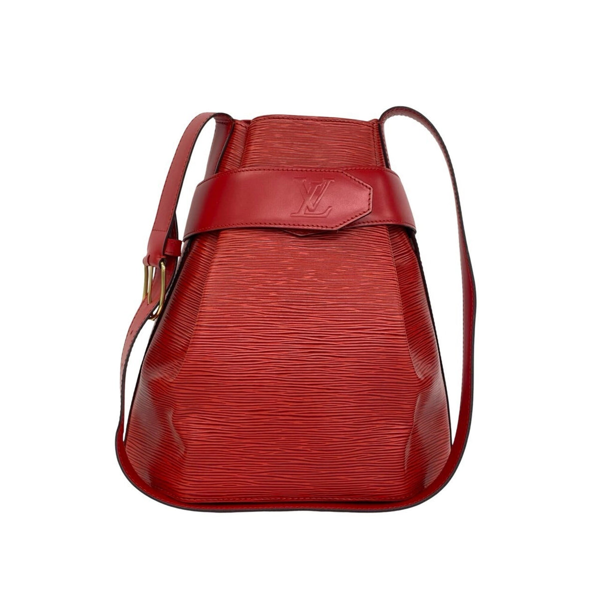Louis Vuitton Red Color Leather Shoulder Bag (Pre-Owned)