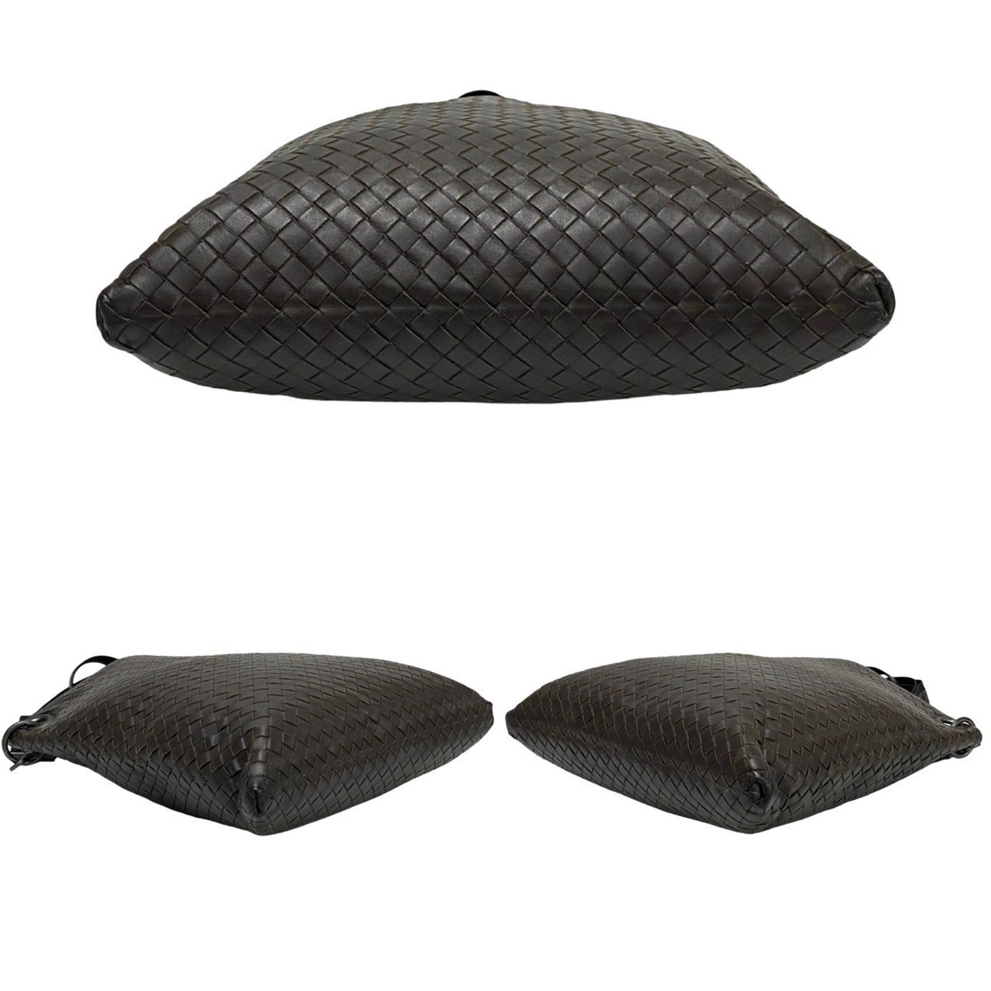Bottega Veneta Brown Leather Pochette Shoulder Bag (Pre-Owned)