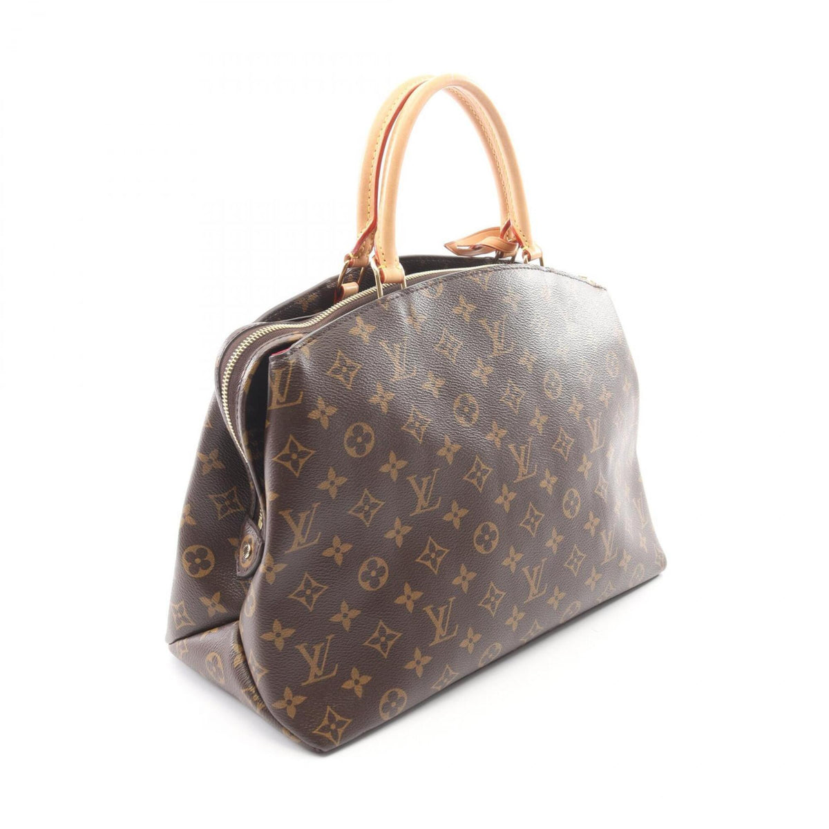 Louis Vuitton Monogram Brown Coated Canvas Leather Handbag (Pre-Owned)
