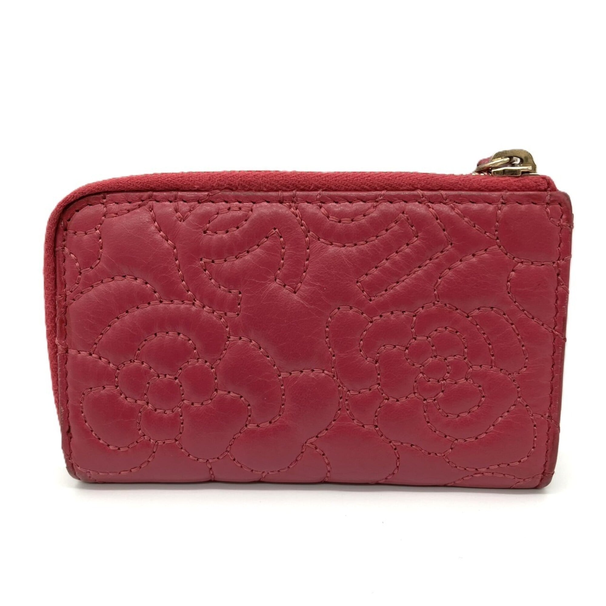 Chanel Pink Red Color Coin Purse/Coin Case (Pre-Owned)