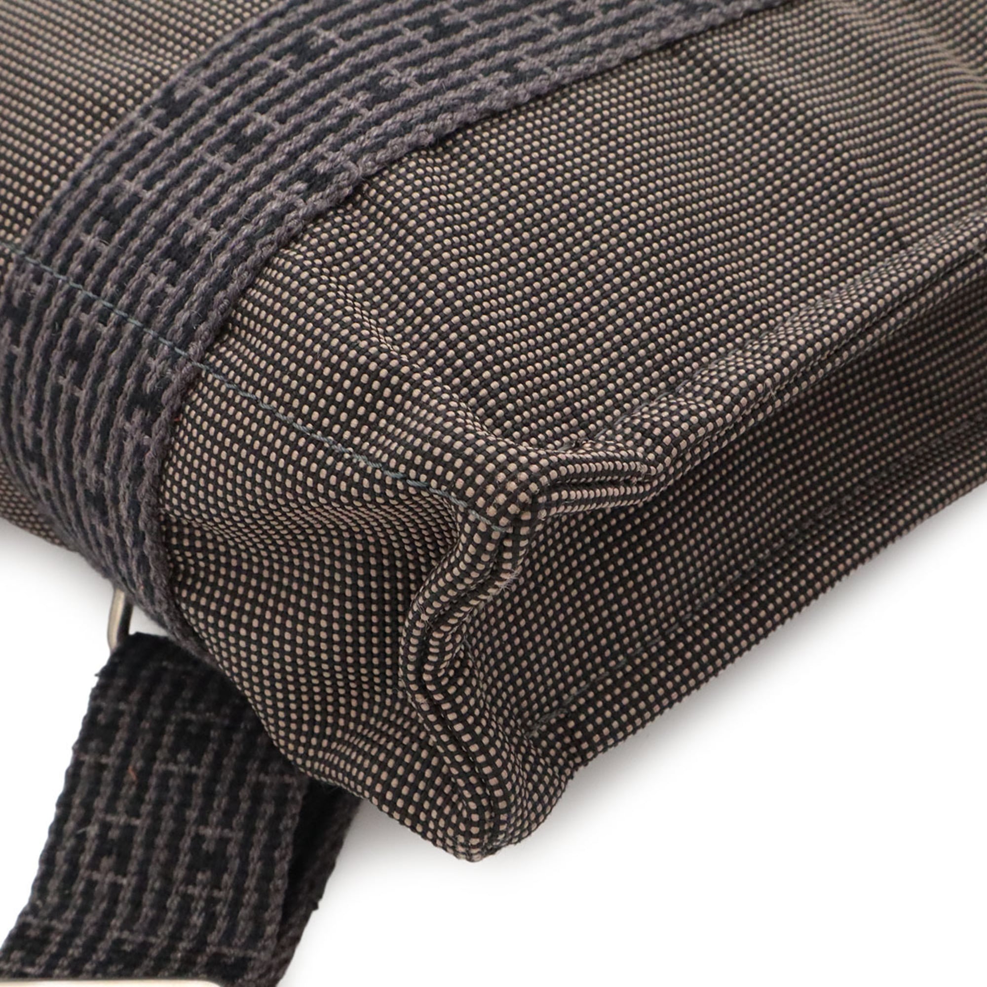 Hermes Gray Canvas Backpack Shoulder Bag (Pre-Owned)