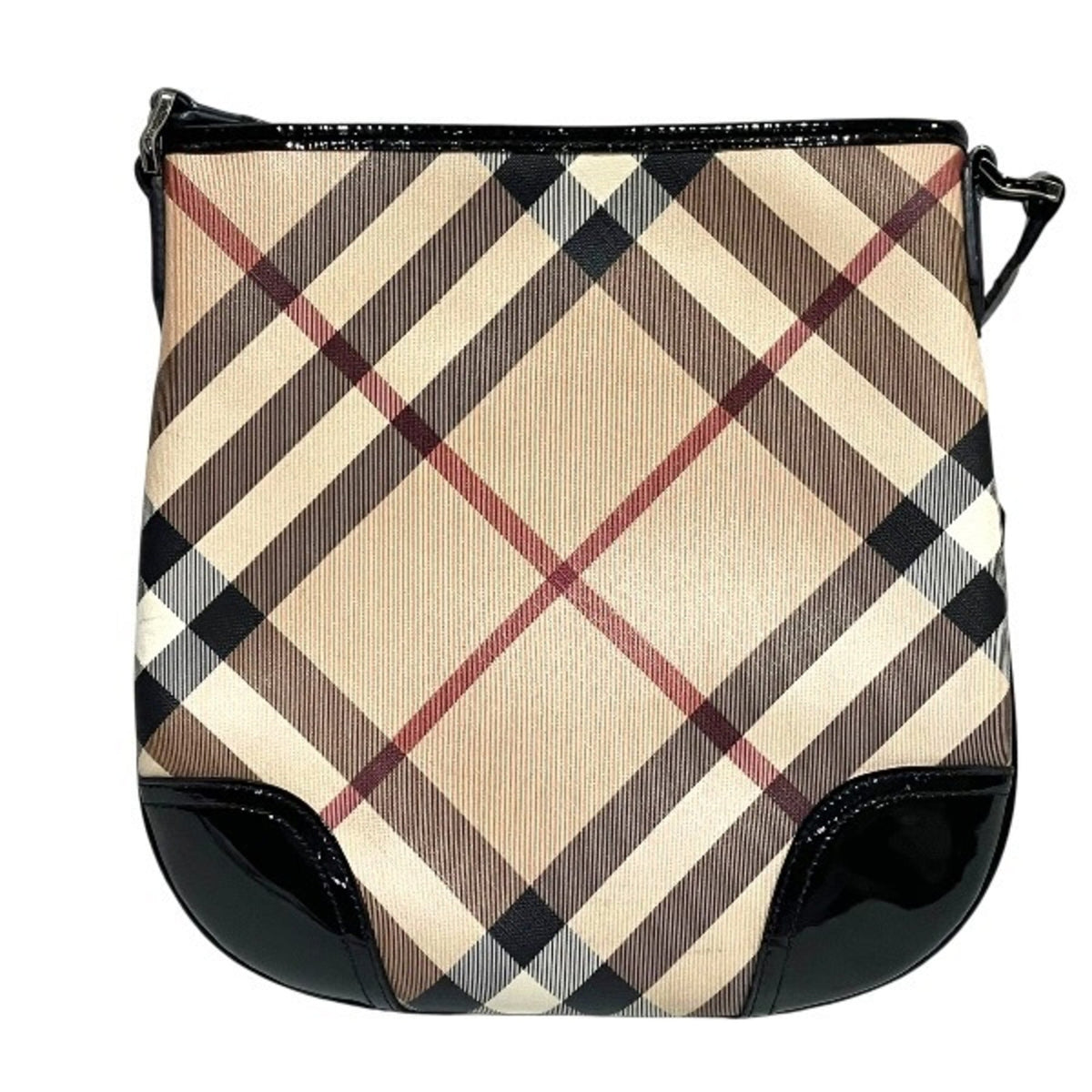 Burberry Beige Canvas Leather Shoulder Bag (Pre-Owned)