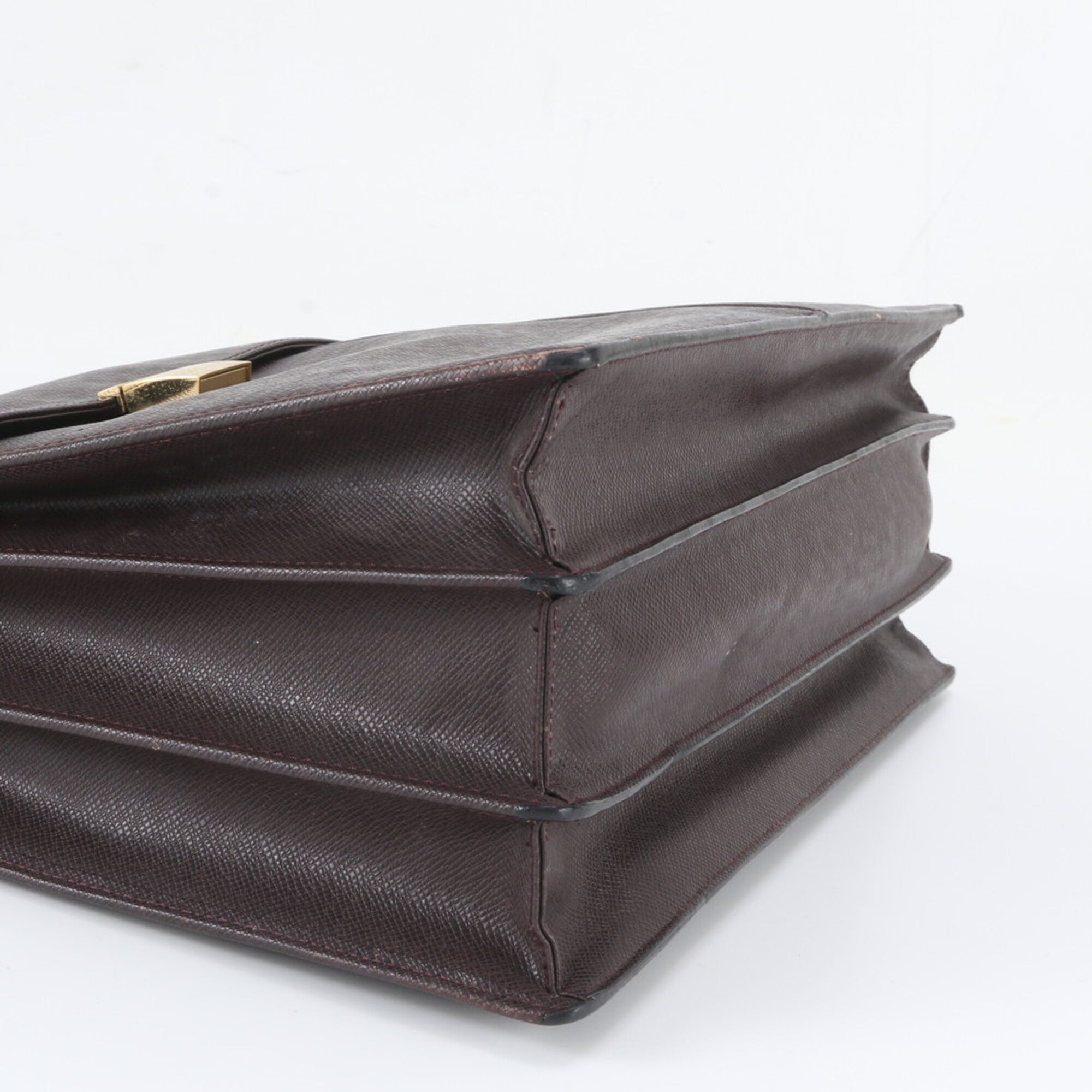 Louis Vuitton Acajou Leather Briefcase Tote Bag (Pre-Owned)
