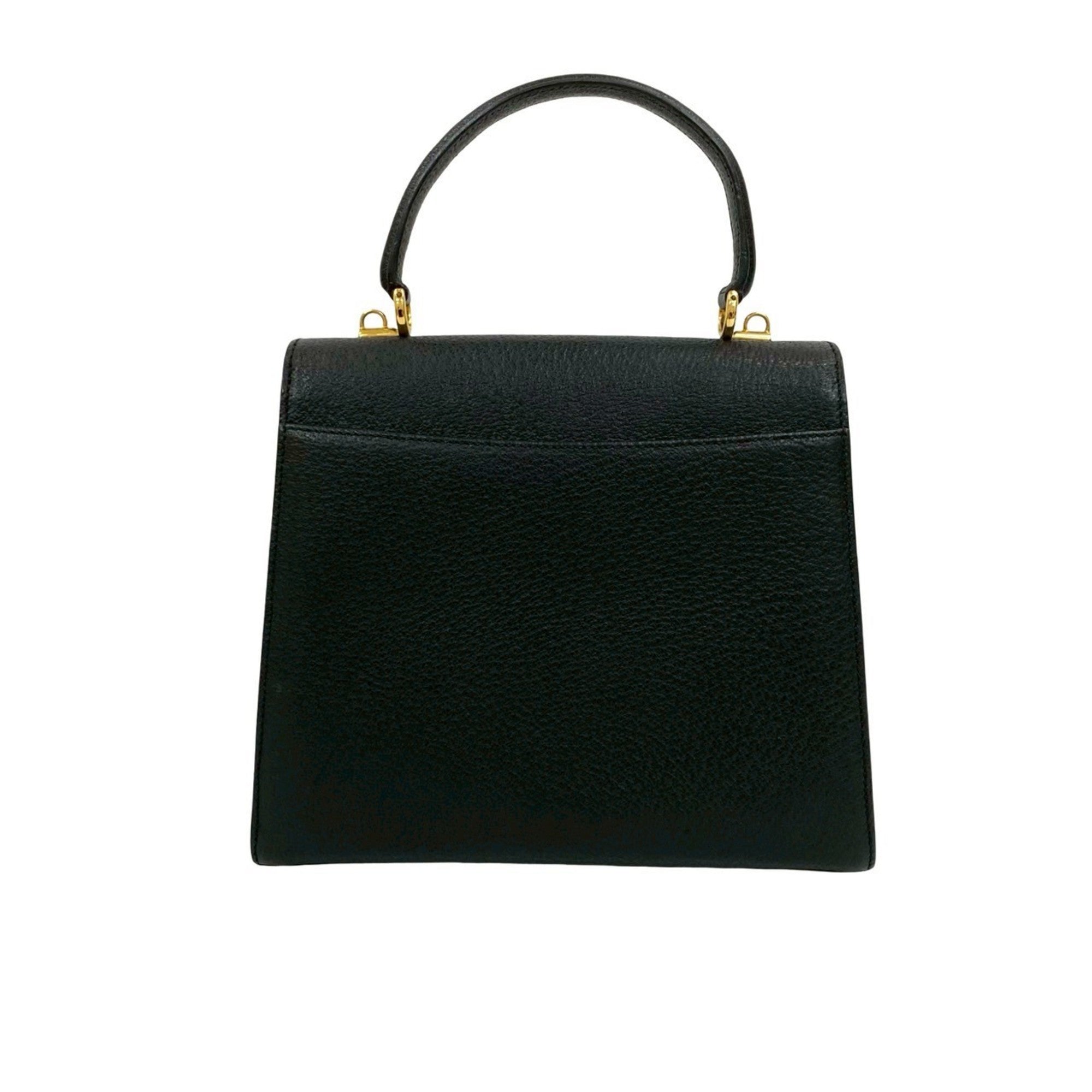 Gucci Black Leather Handbag Shoulder Bag (Pre-Owned)