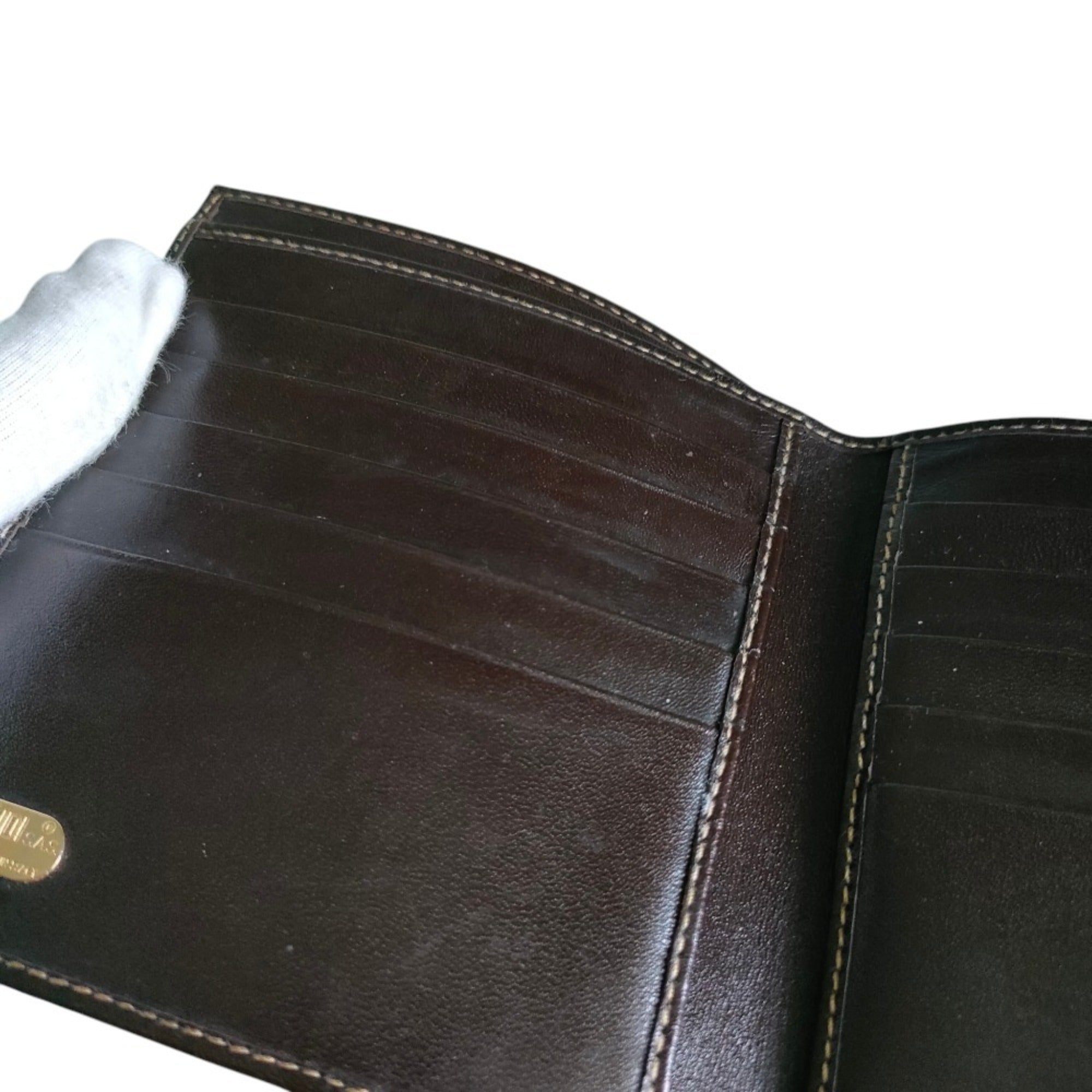 Fendi Zucca Brown Canvas Leather Wallet (Bi-Fold) (Pre-Owned)