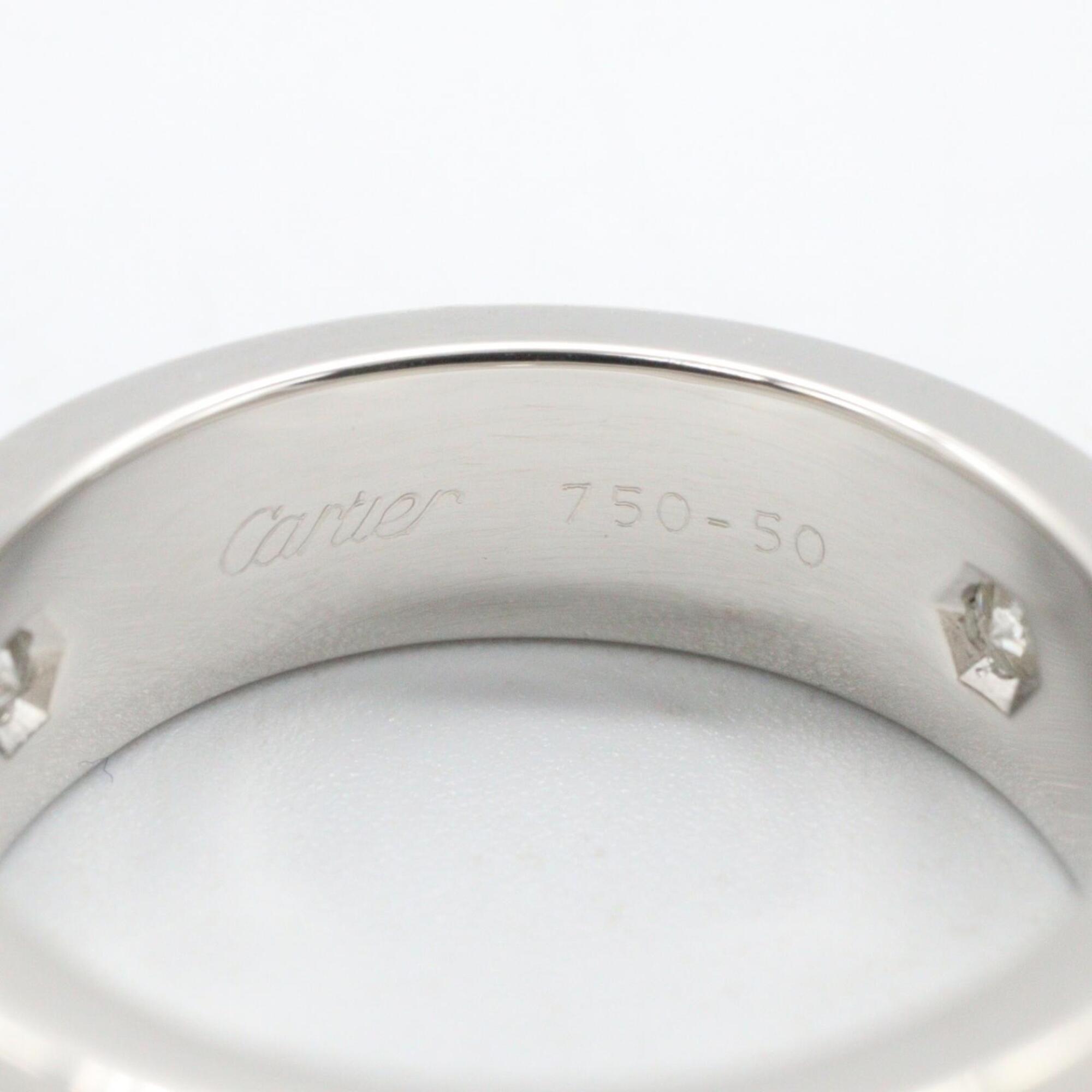 Cartier Silver Clear White Gold (18K) Band Ring (Pre-Owned)