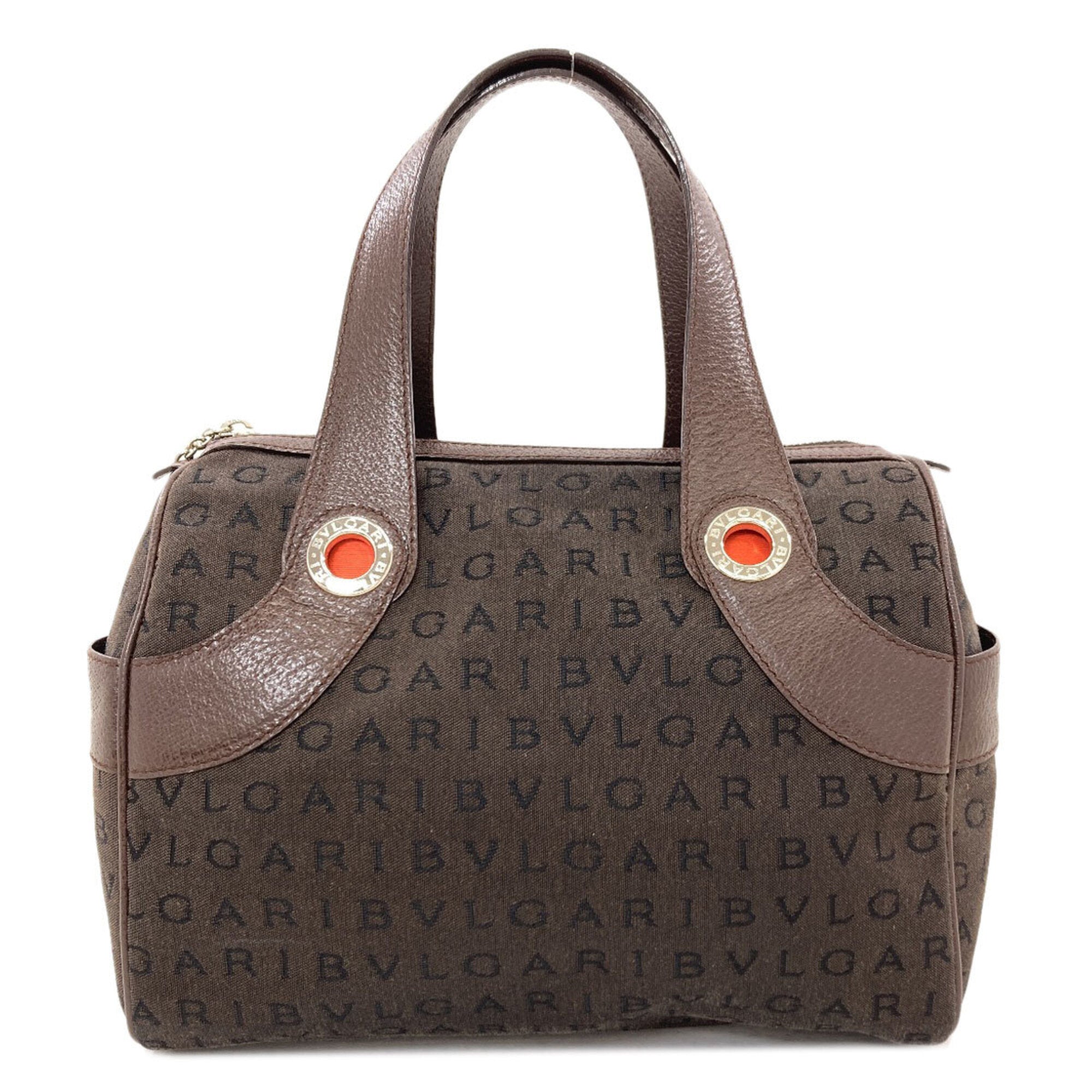 Bvlgari Brown Canvas Handbag (Pre-Owned)