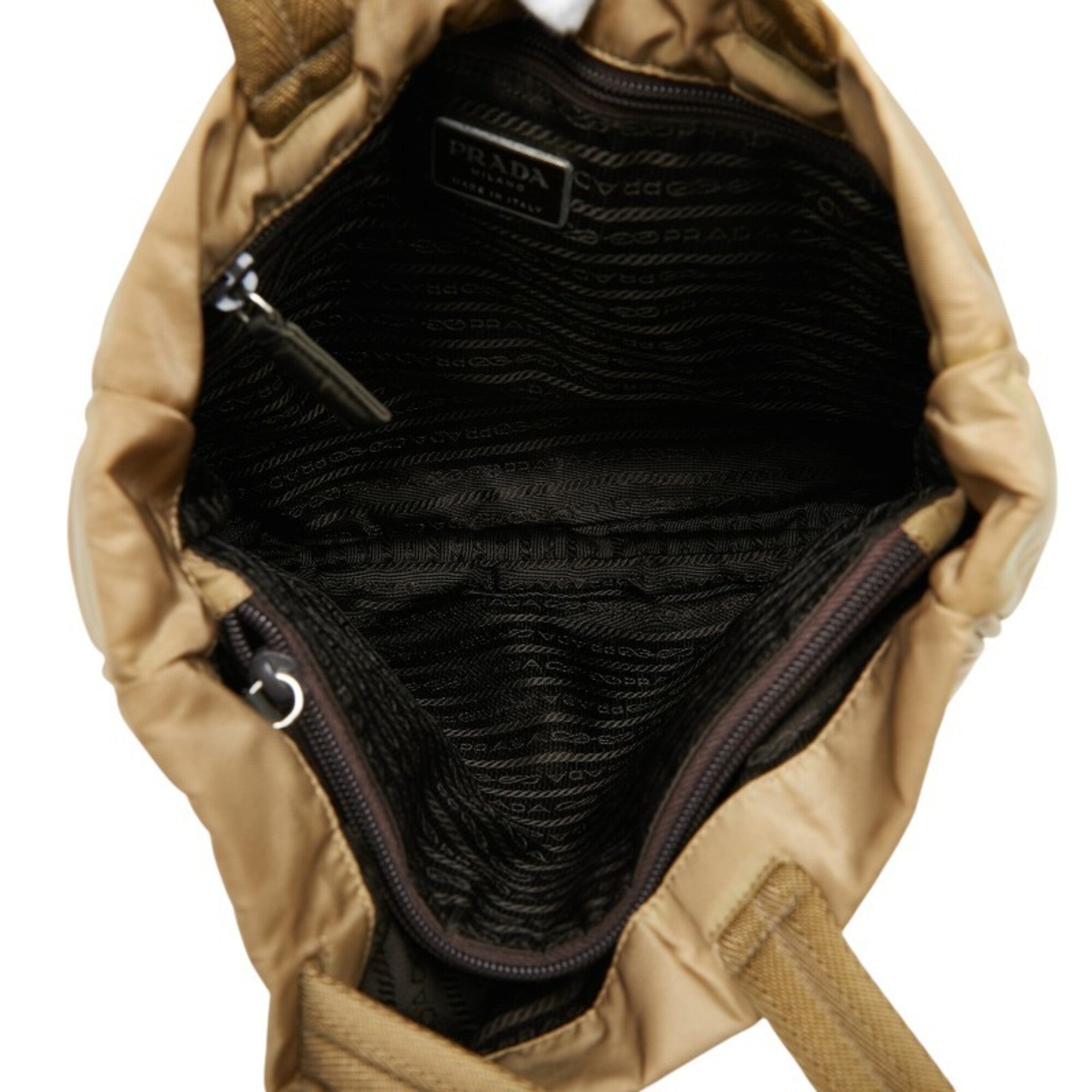 Prada Brown Nylon Shoulder Bag Tote Bag (Pre-Owned)
