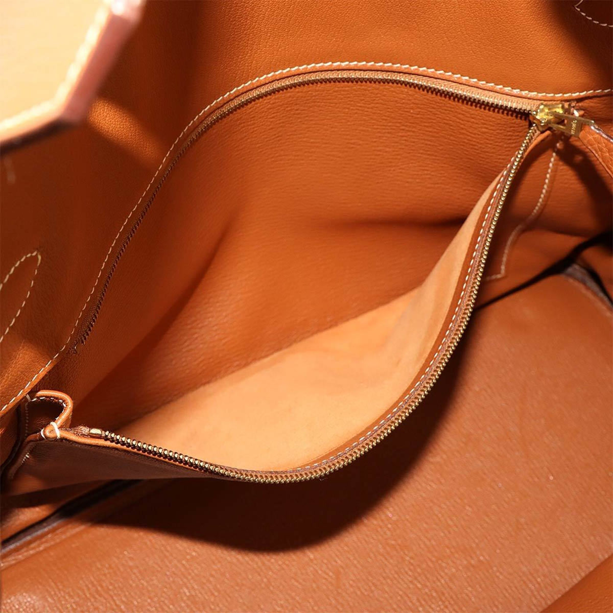 Hermes Birkin Gold Taurillon Clemence Leather Handbag (Pre-Owned)