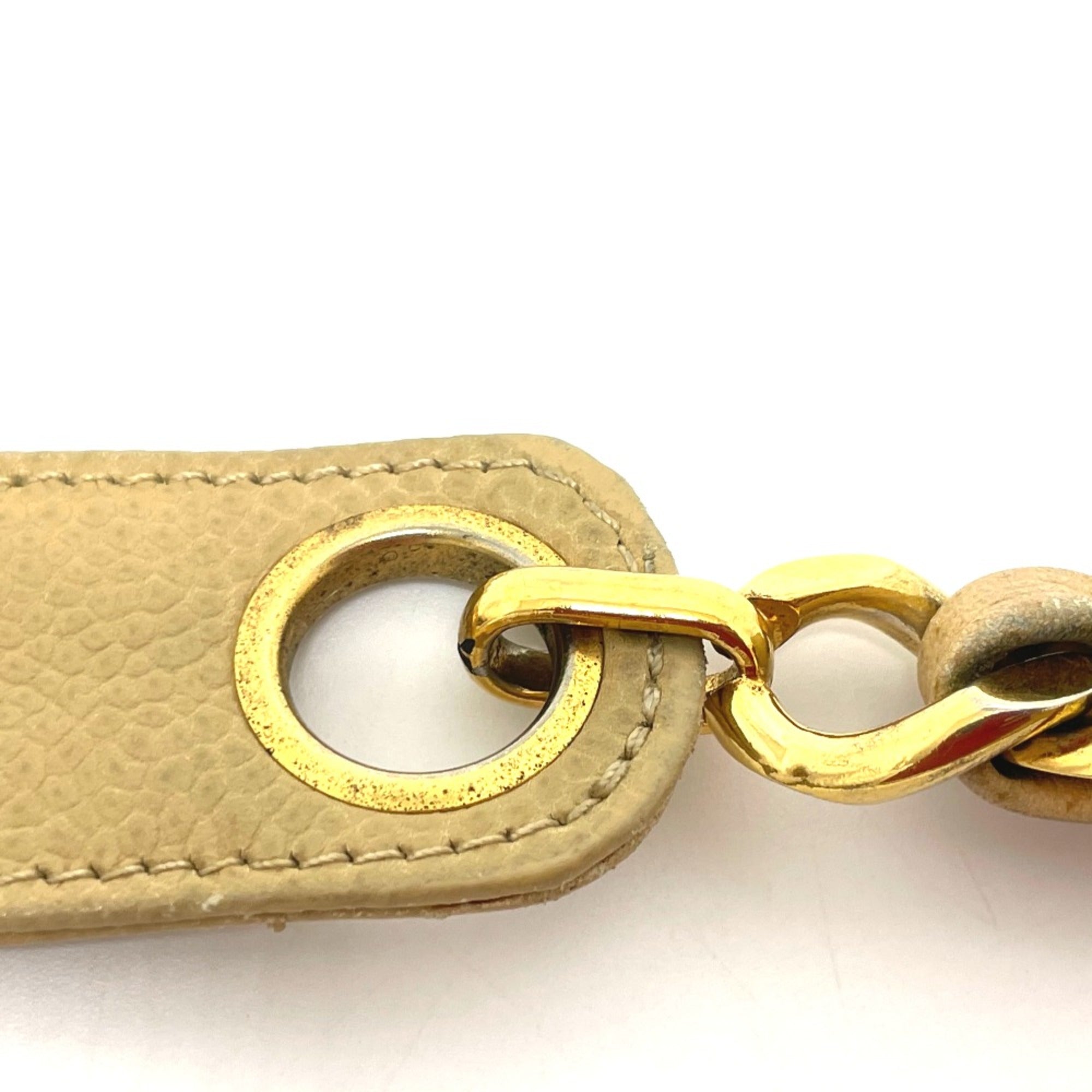 Chanel Beige Leather Shoulder Bag (Pre-Owned)