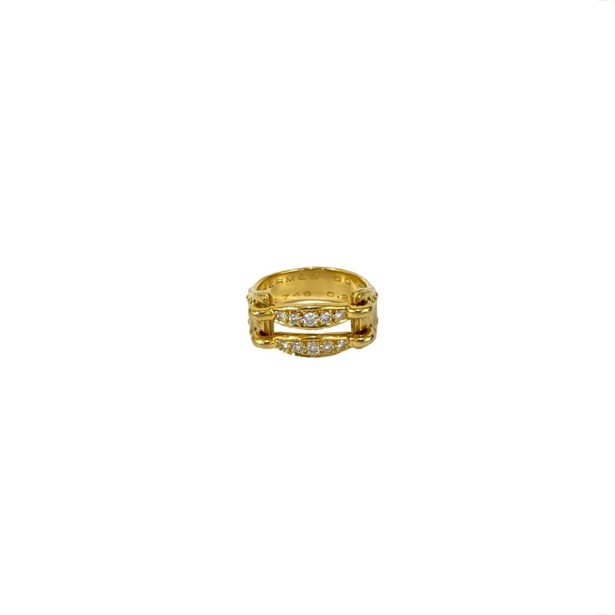 Hermes Gold Yellow Gold (18K) Band Ring (Pre-Owned)