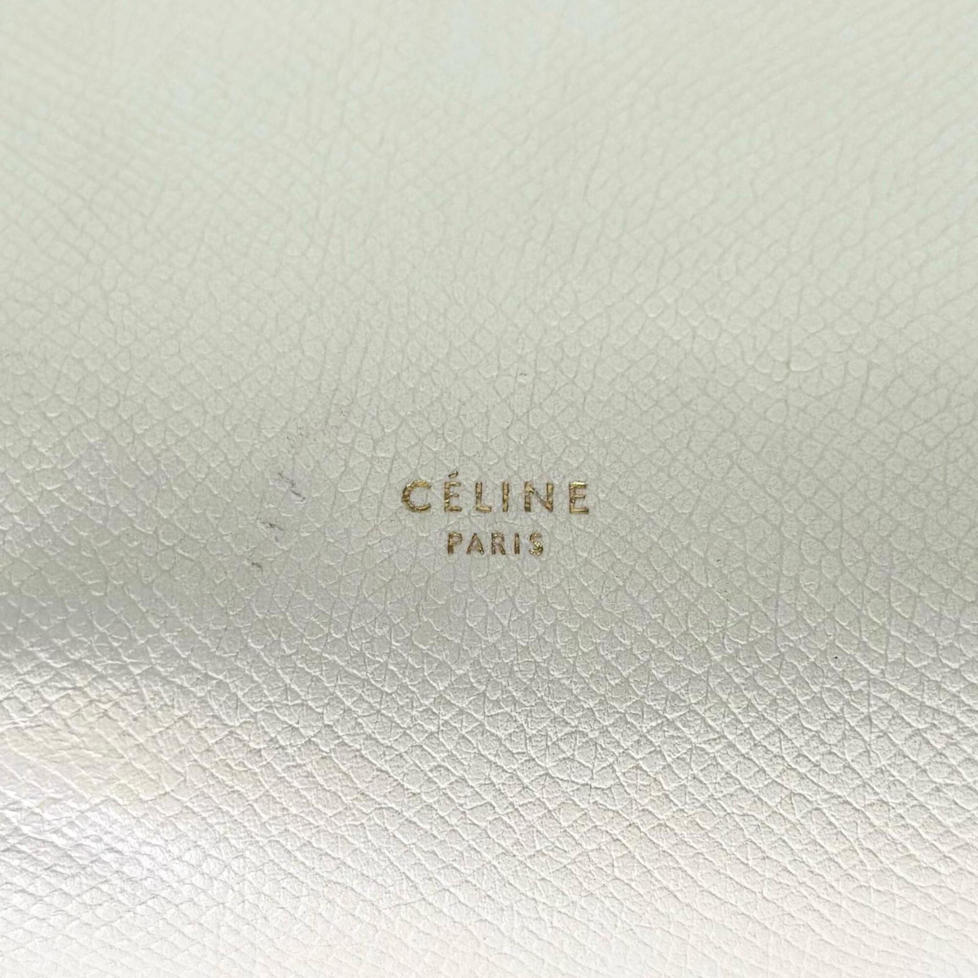 Celine Ivory White Leather Handbag (Pre-Owned)