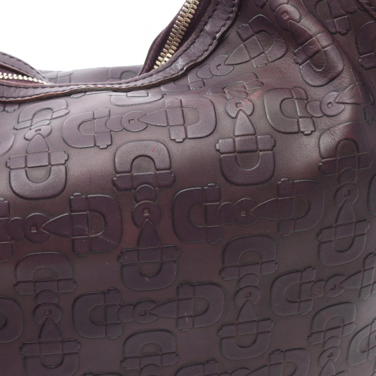 Gucci Purple Leather Handbag Shoulder Bag (Pre-Owned)