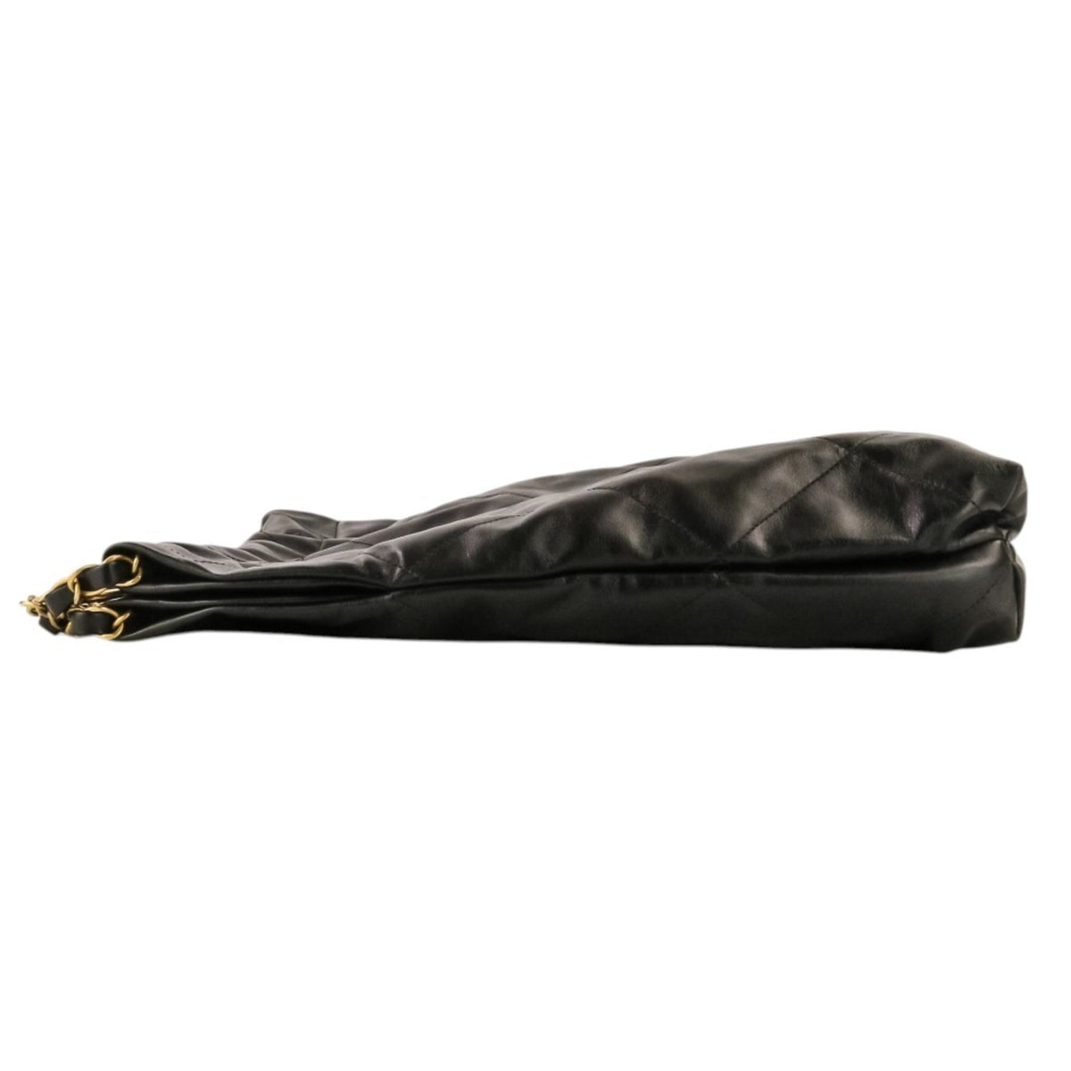 Chanel Black Leather Pouch Shoulder Bag (Pre-Owned)