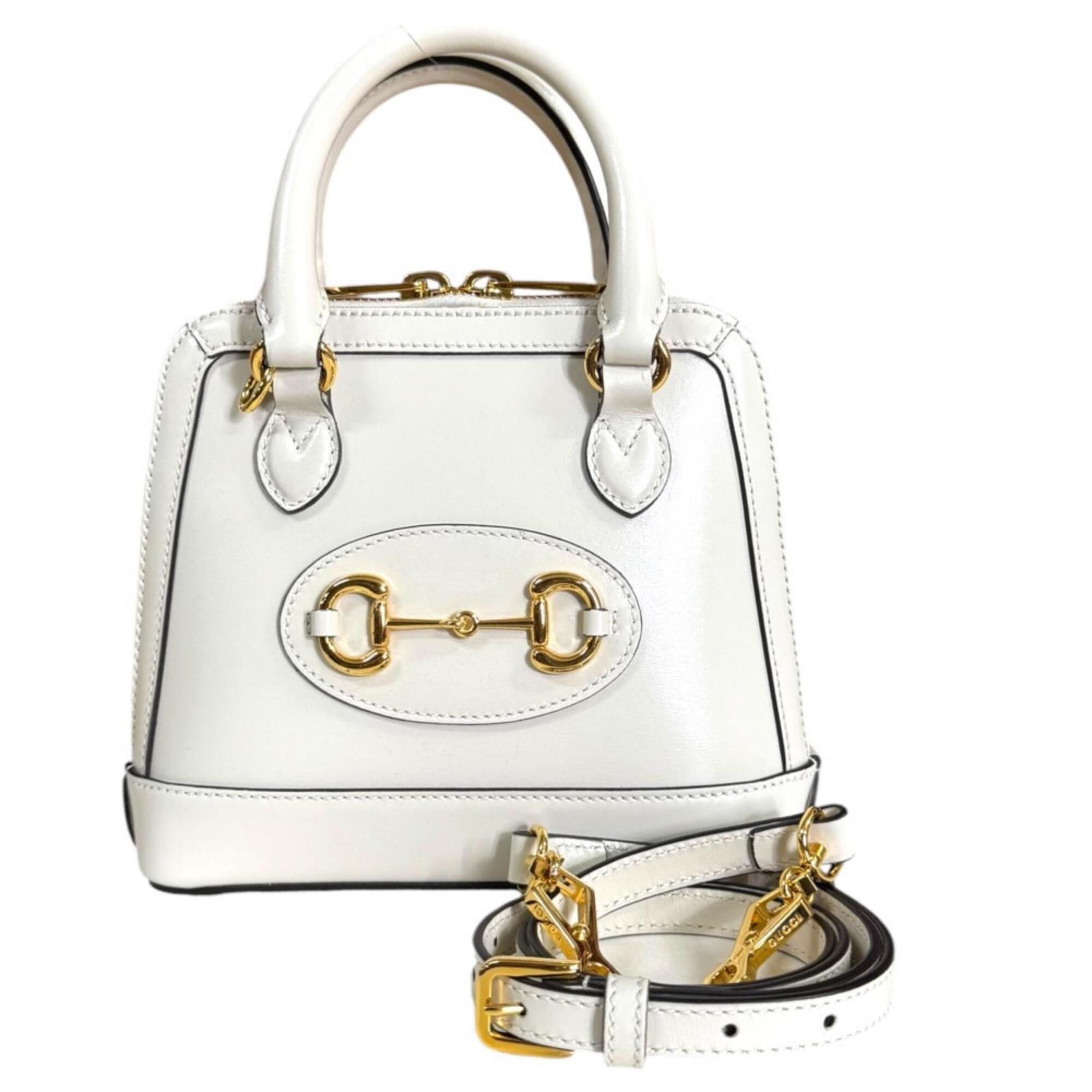 Gucci White Leather Shoulder Bag (Pre-Owned)