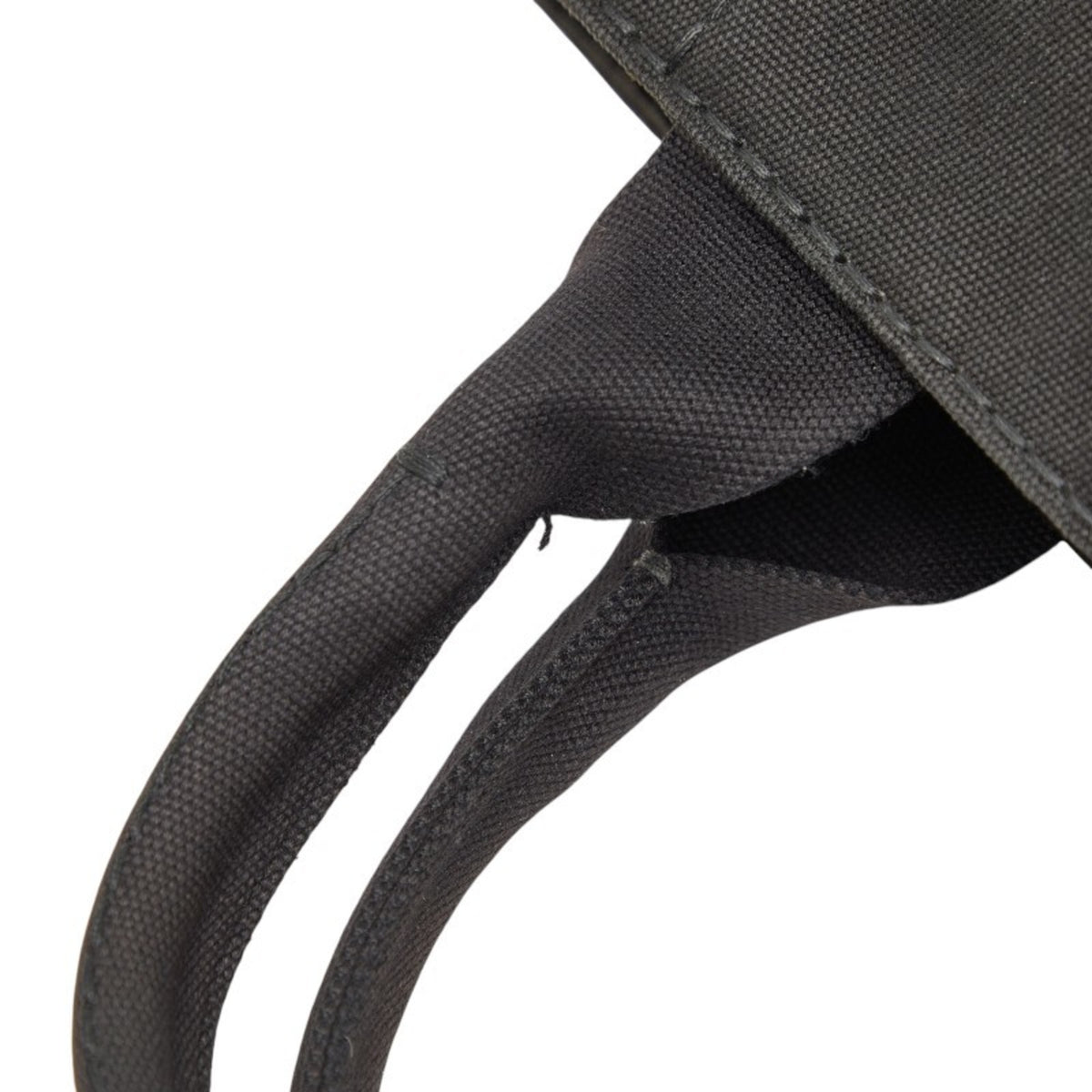 Prada Black Canapa Canvas Handbag (Pre-Owned)