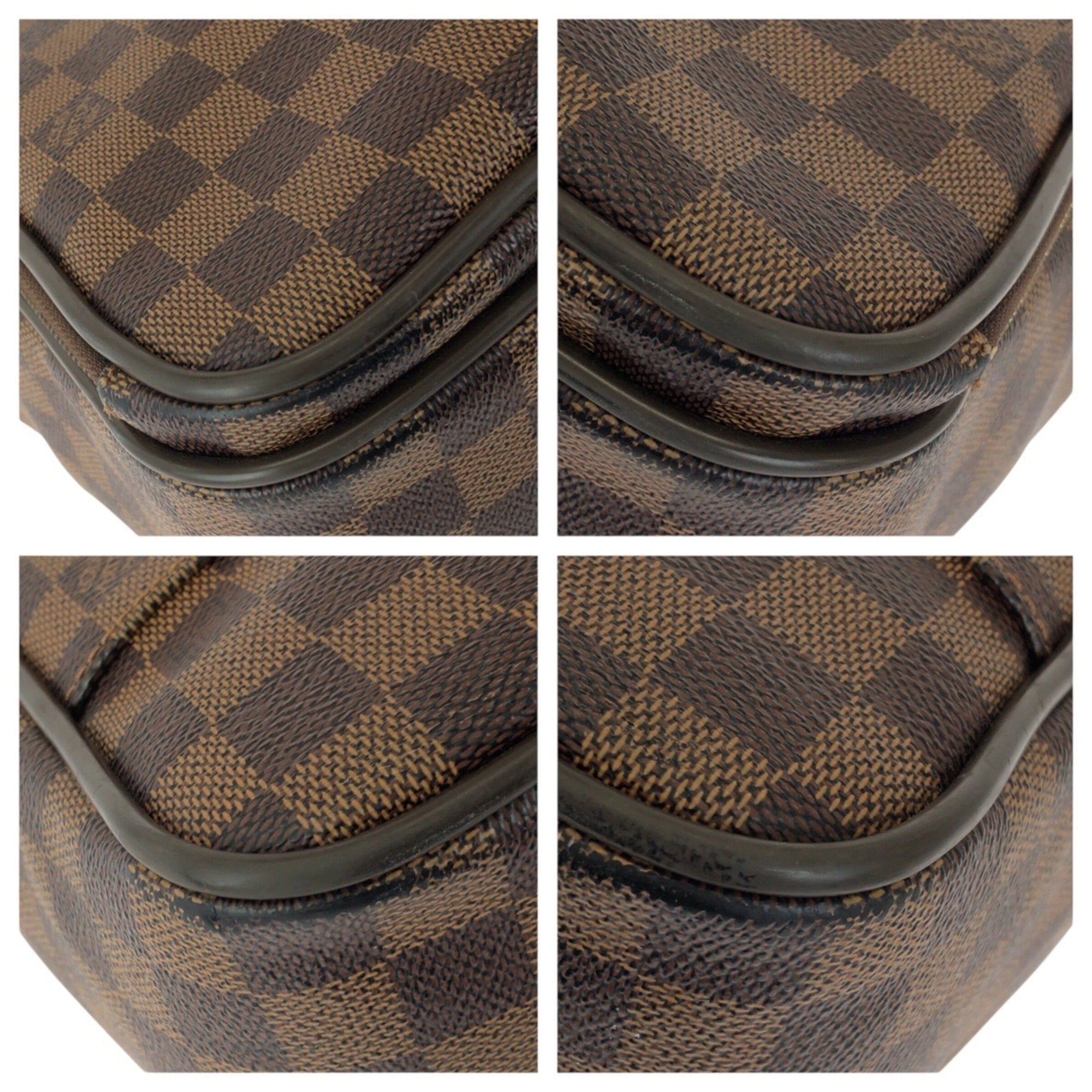 Louis Vuitton Damier Canvas Ebene Leather Pvc Briefcase (Pre-Owned)