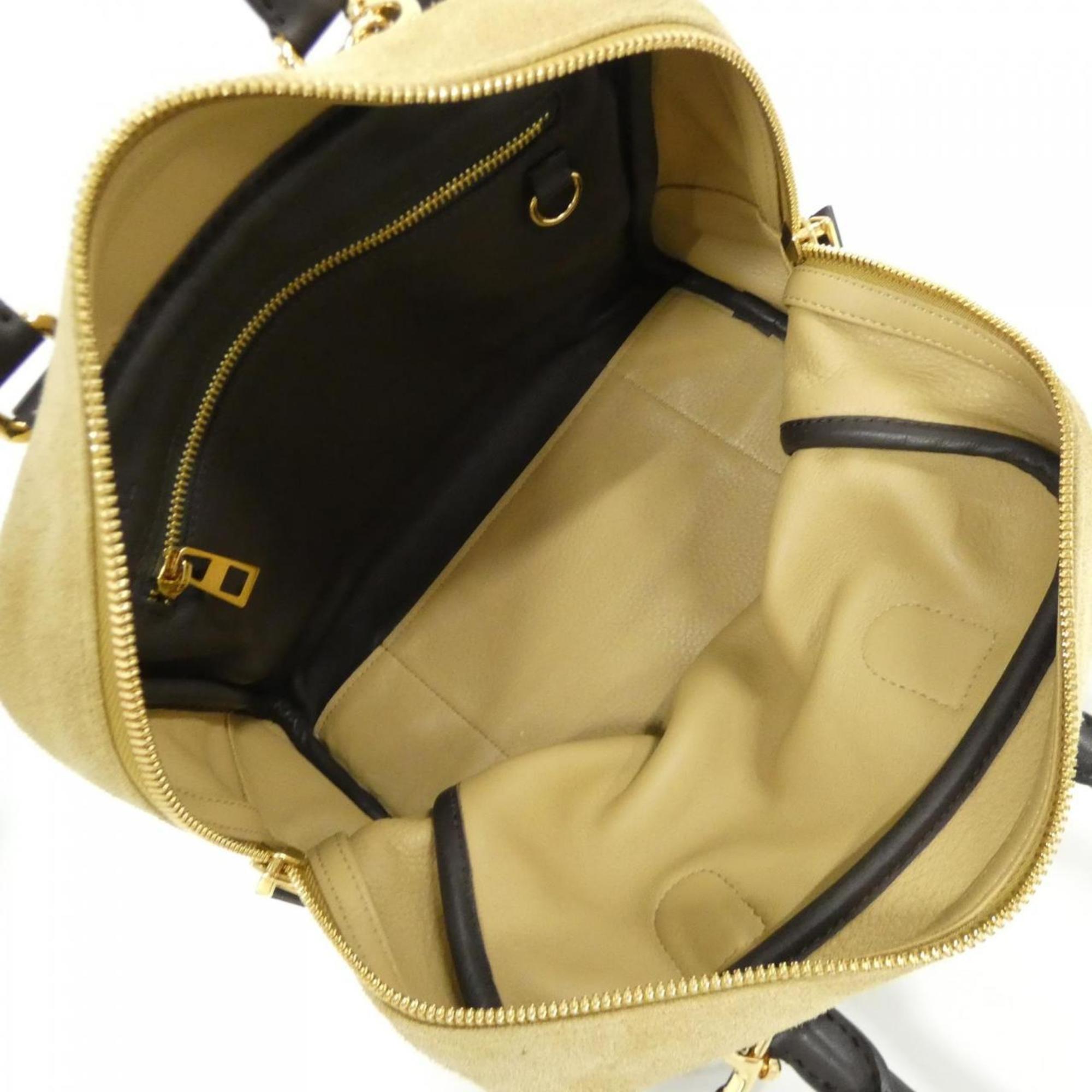 Loewe Brown Gold Suede Handbag (Pre-Owned)