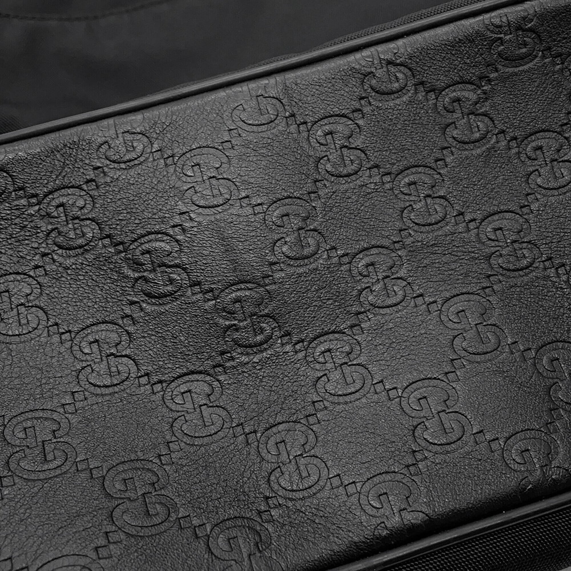 Gucci Black Nylon Leather Handbag Shoulder Bag (Pre-Owned)