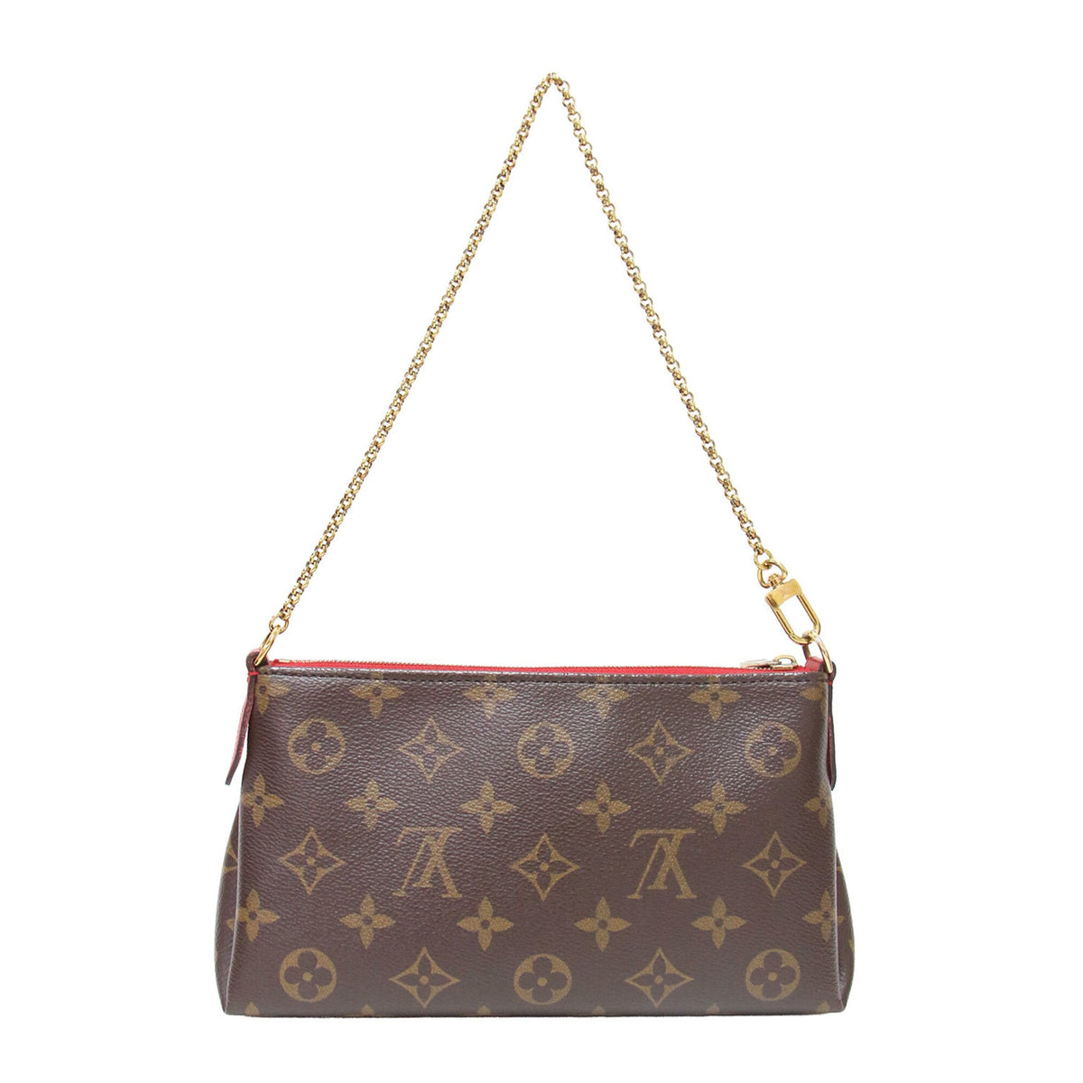 Louis Vuitton Red Color Monogram Leather Handbag Shoulder Bag (Pre-Owned)